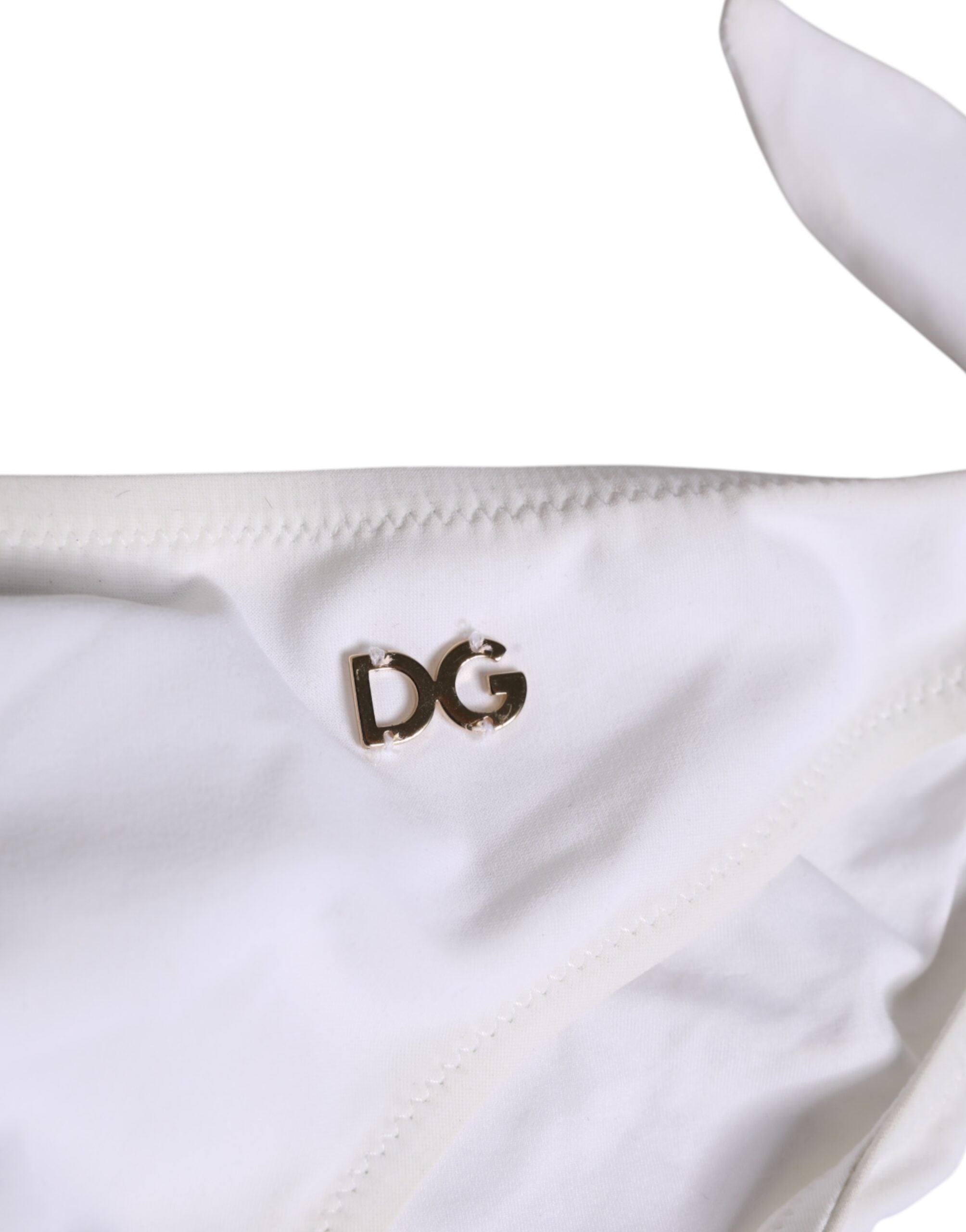 Dolce & Gabbana White Side Tie Logo Bikini Bottom Underwear Dolce & Gabbana