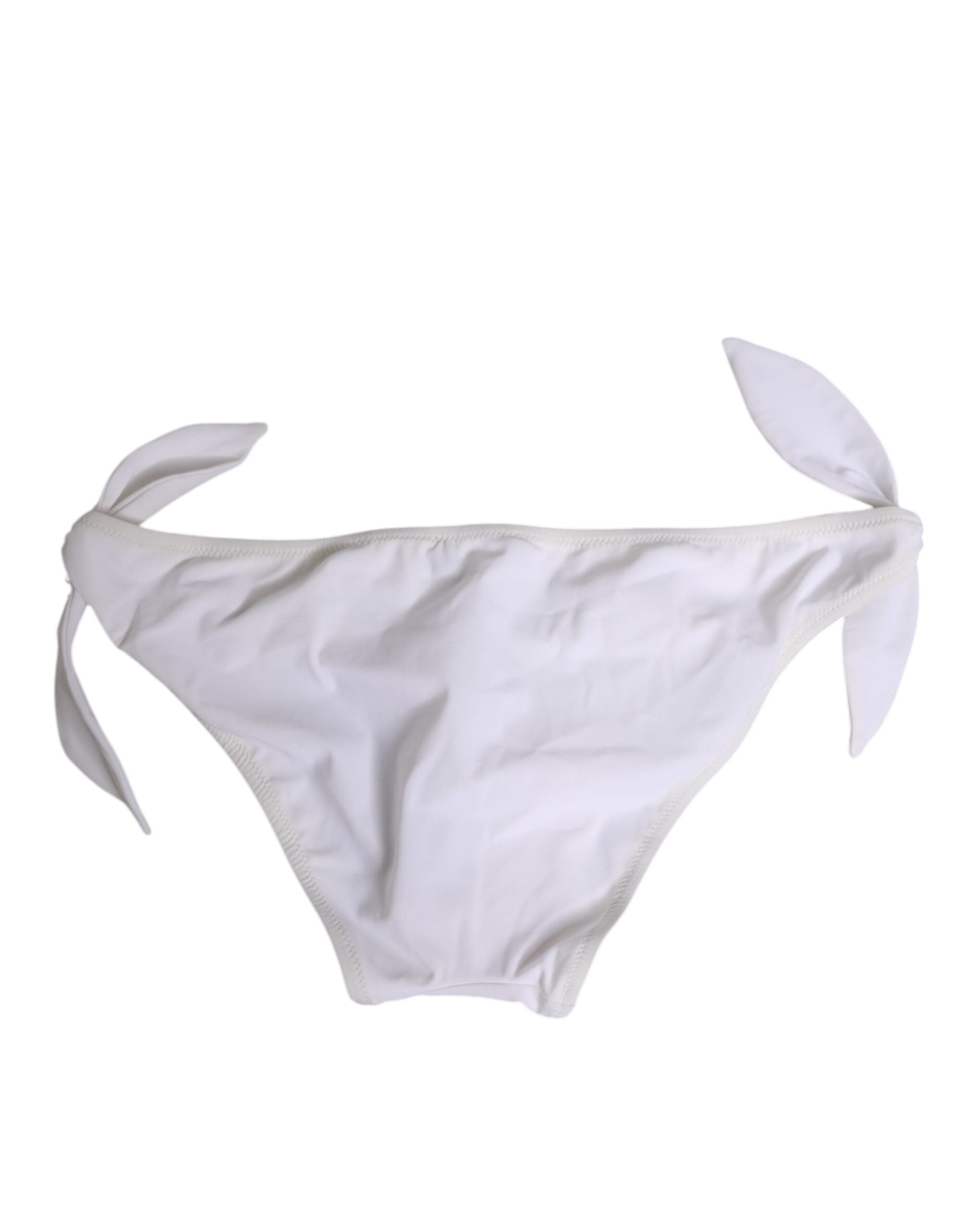 Dolce & Gabbana White Side Tie Logo Bikini Bottom Underwear Dolce & Gabbana