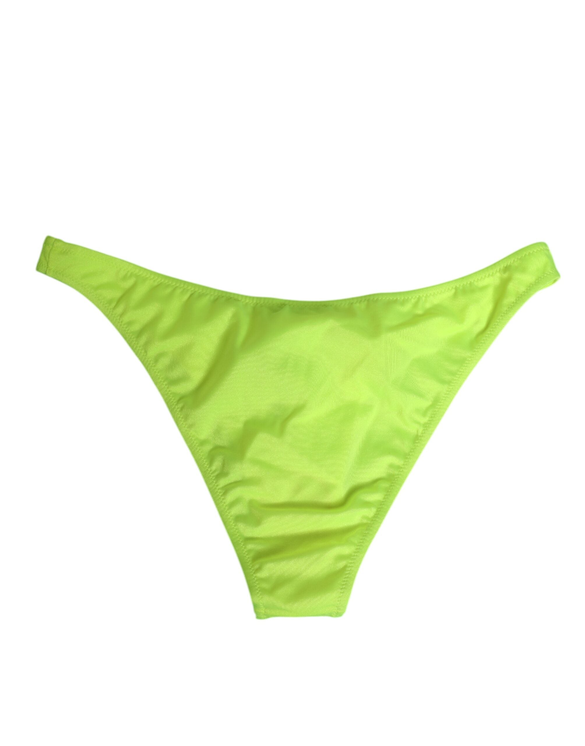 Dolce & Gabbana Neon Green DG Logo Swim Briefs Women Underwear Dolce & Gabbana
