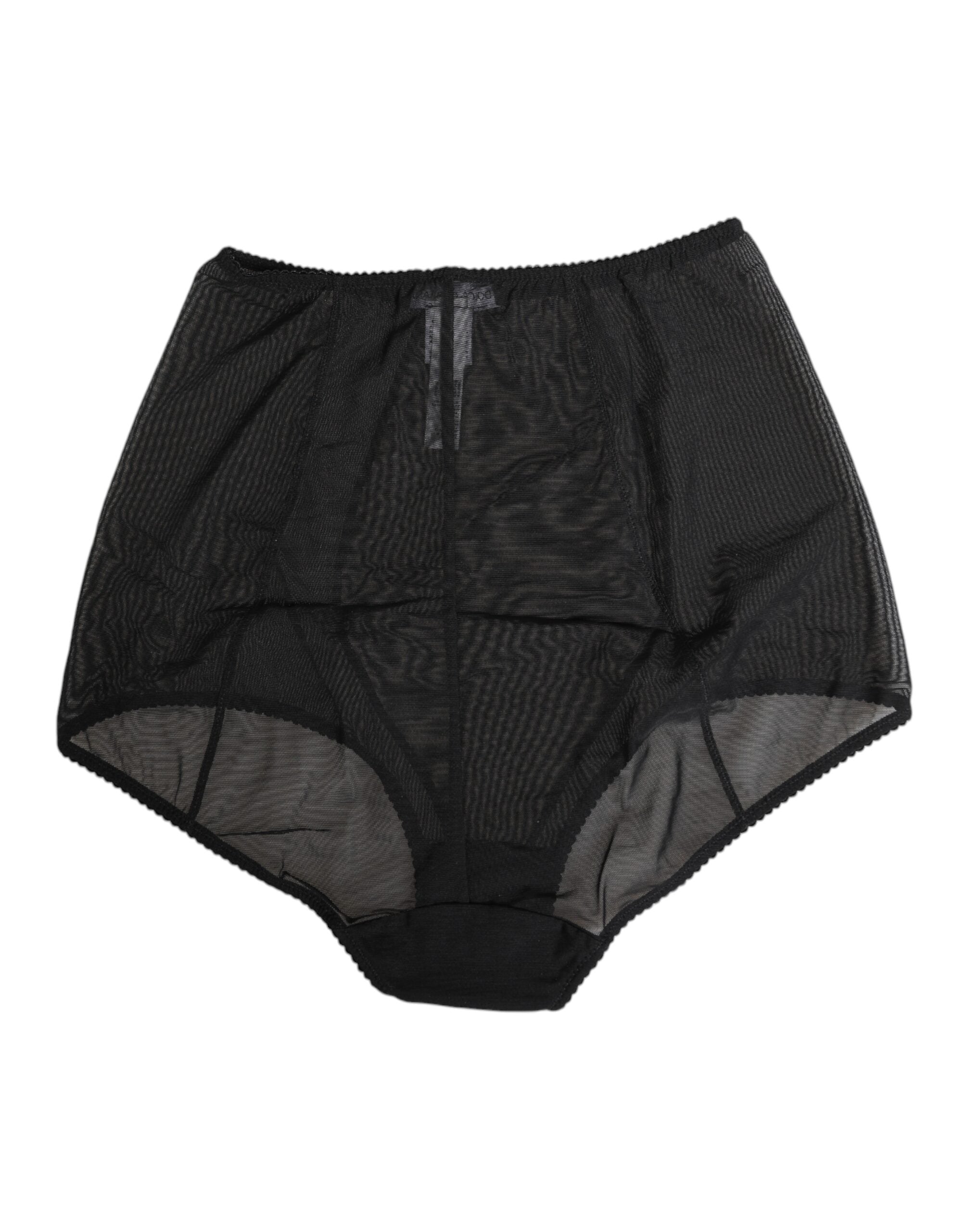 Dolce & Gabbana Black High Waist Mesh Sheer Shapewear Underwear Dolce & Gabbana