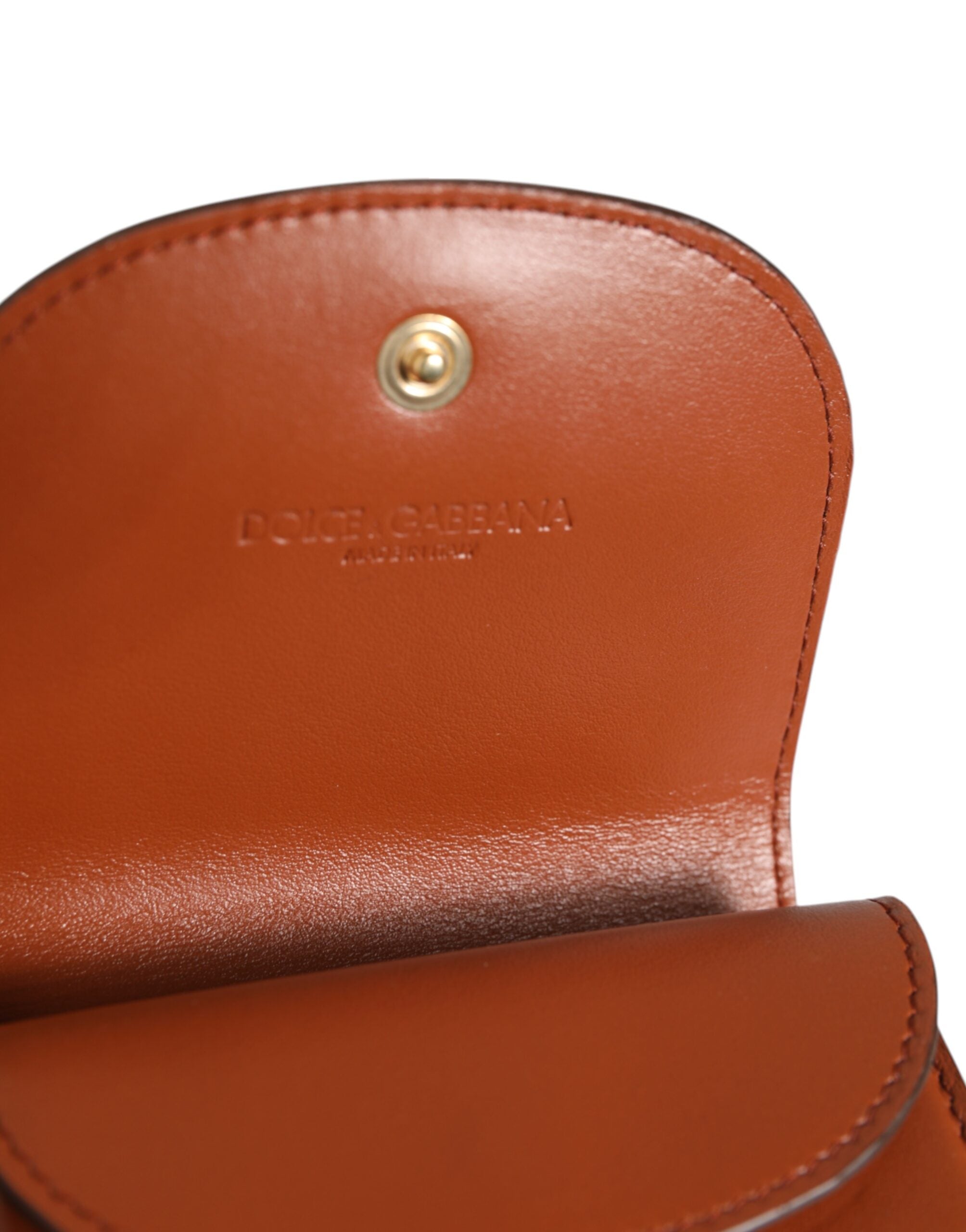Dolce & Gabbana Brown Leopard Print Calf Leather Small Coin Purse Wallet Dolce & Gabbana