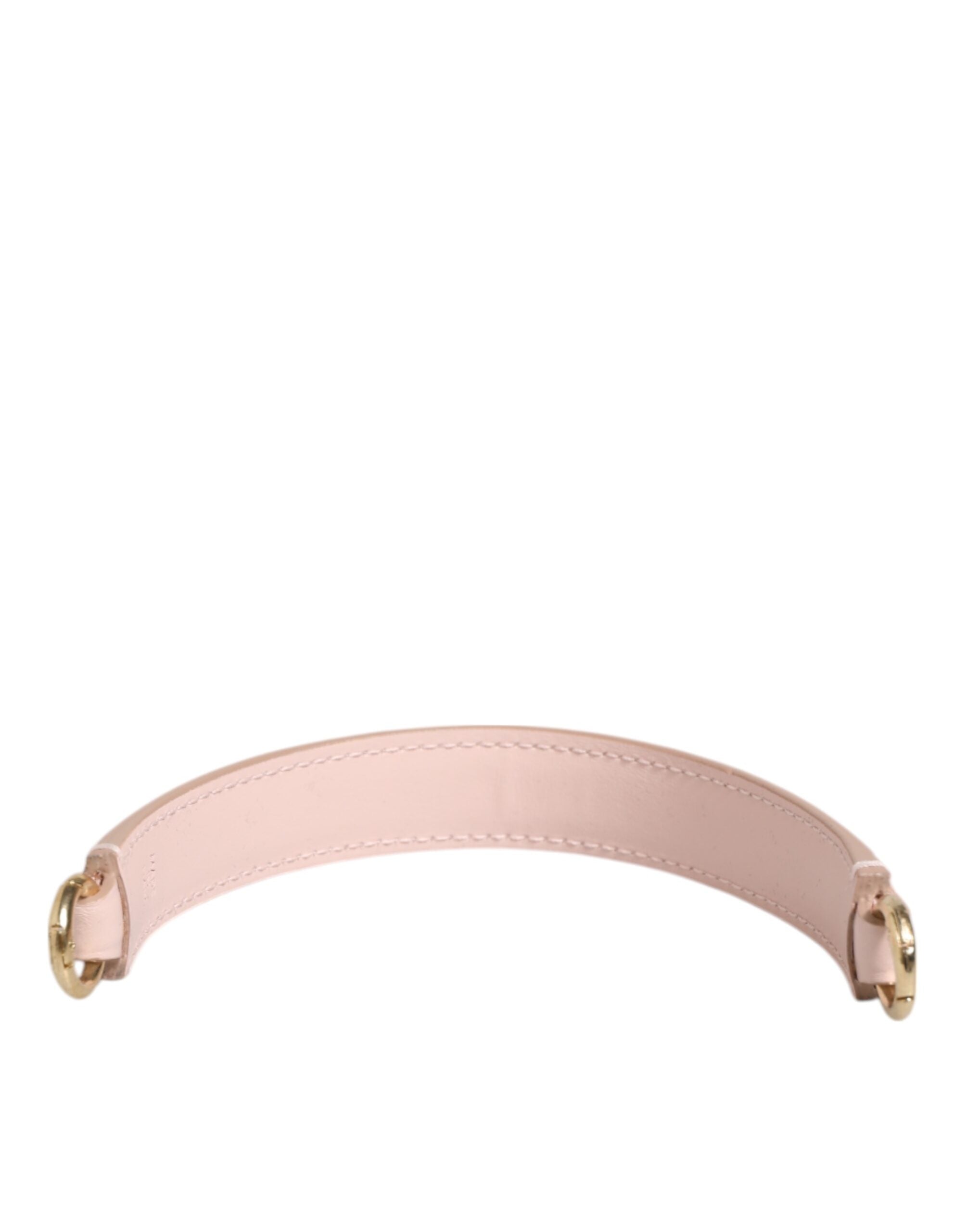 Dolce & Gabbana Strap Pink Leather Gold Tone Big Bag Handle Shoulder Strap Dolce & Gabbana