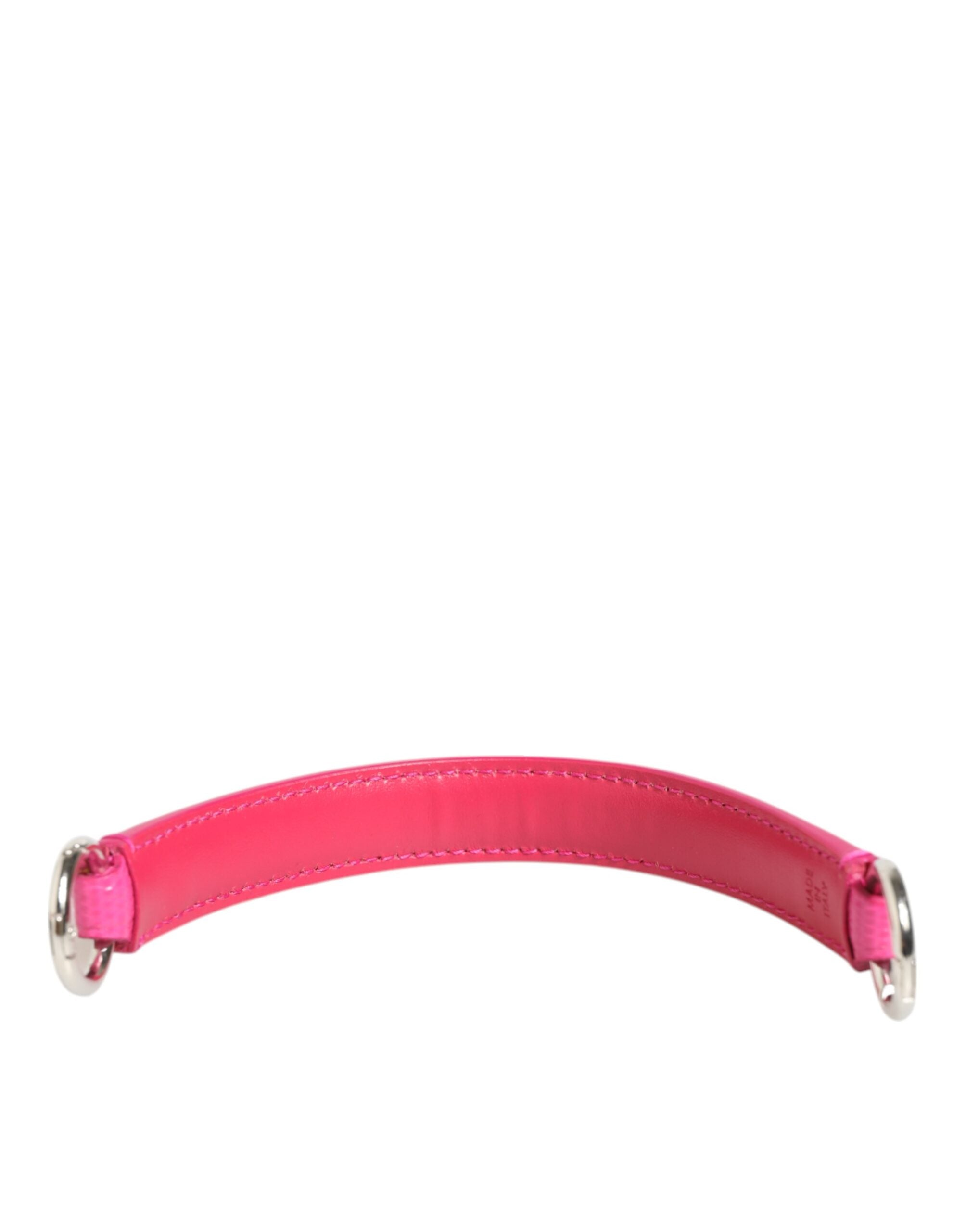 Dolce & Gabbana Pink Embellished Leather Bag Handle Women Shoulder Strap Dolce & Gabbana