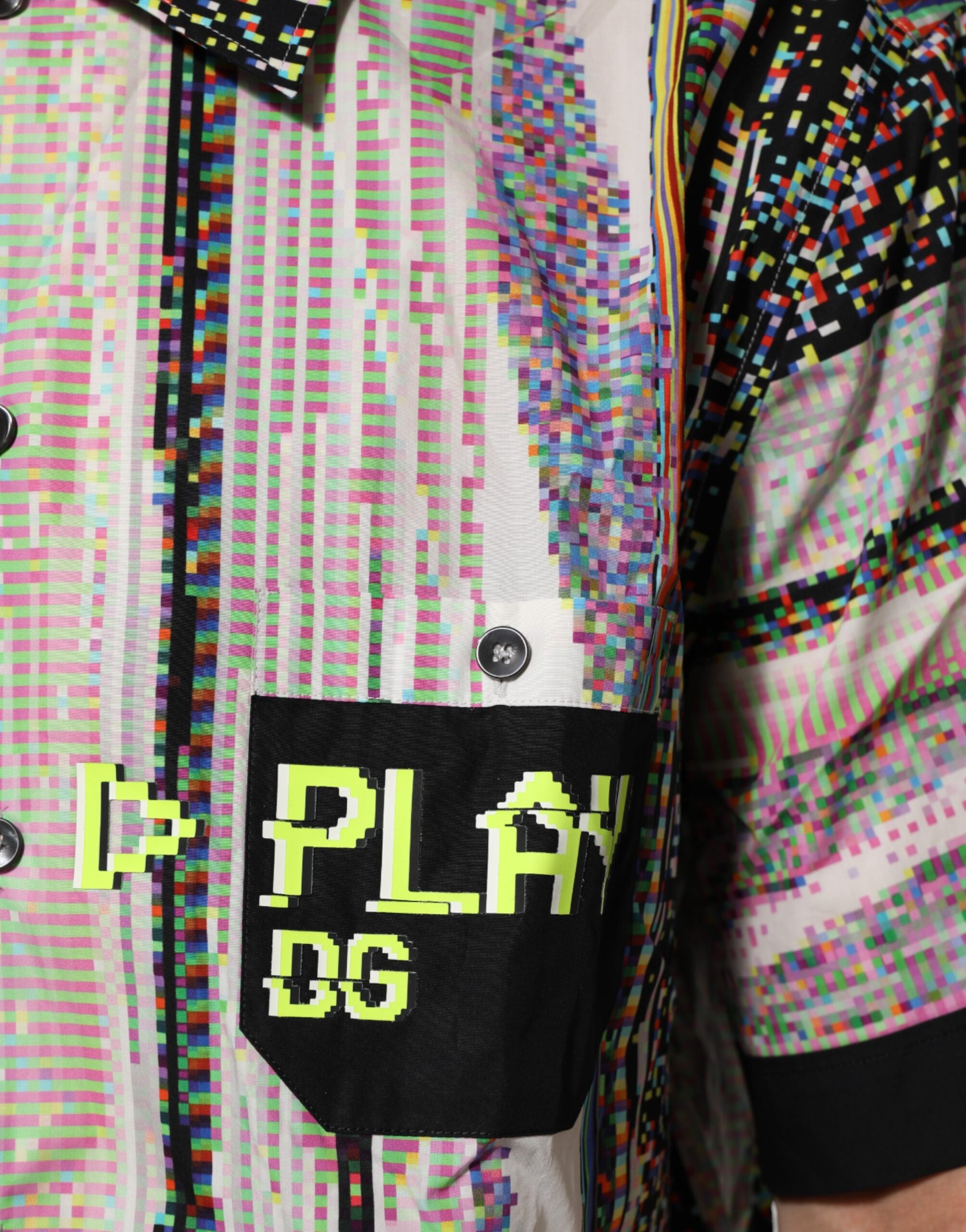 Dolce & Gabbana Multicolor Graphic Collared Casual Shirt Dolce & Gabbana