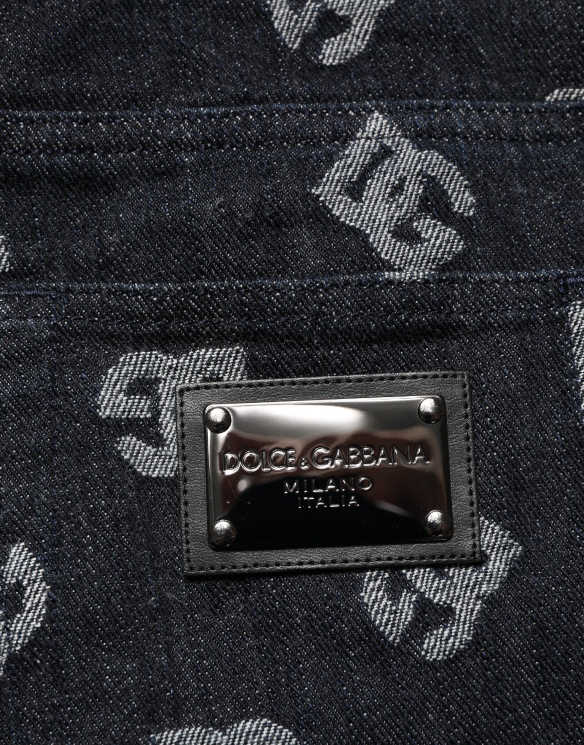 Dolce & Gabbana Black DG Monogram Cotton Skinny Denim Jeans Dolce & Gabbana