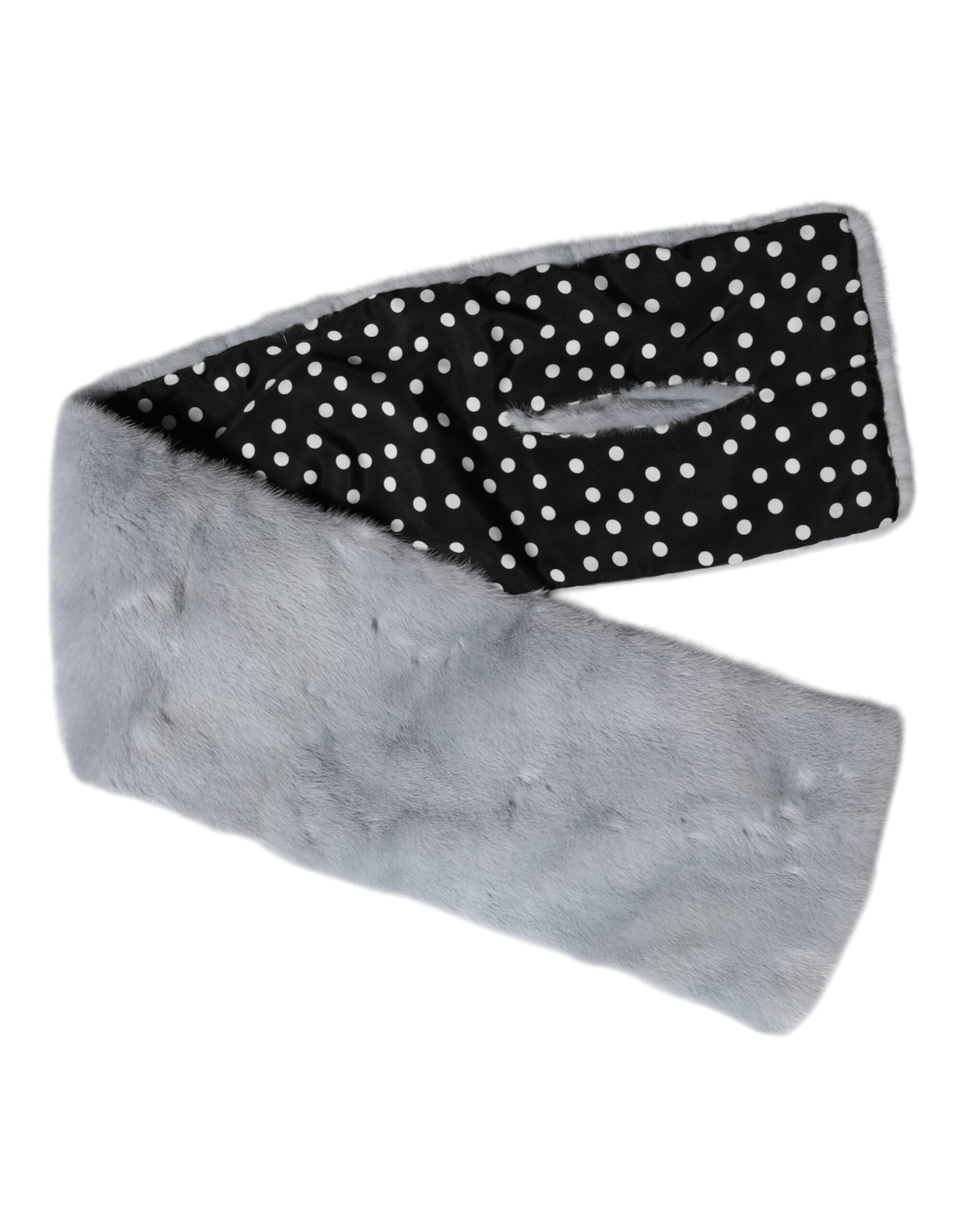 Dolce & Gabbana Powder Blue Mink Fur Neck Warmer Scarf Dolce & Gabbana