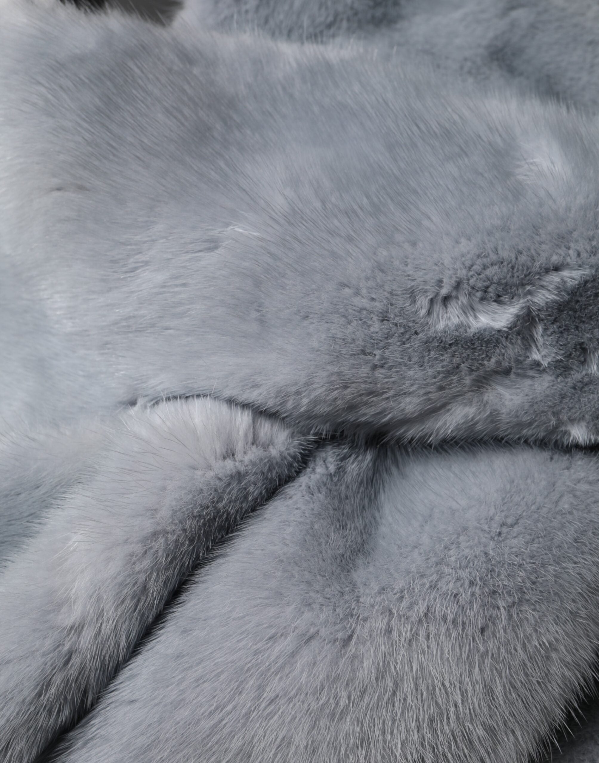 Dolce & Gabbana Powder Blue Mink Fur Neck Warmer Scarf Dolce & Gabbana
