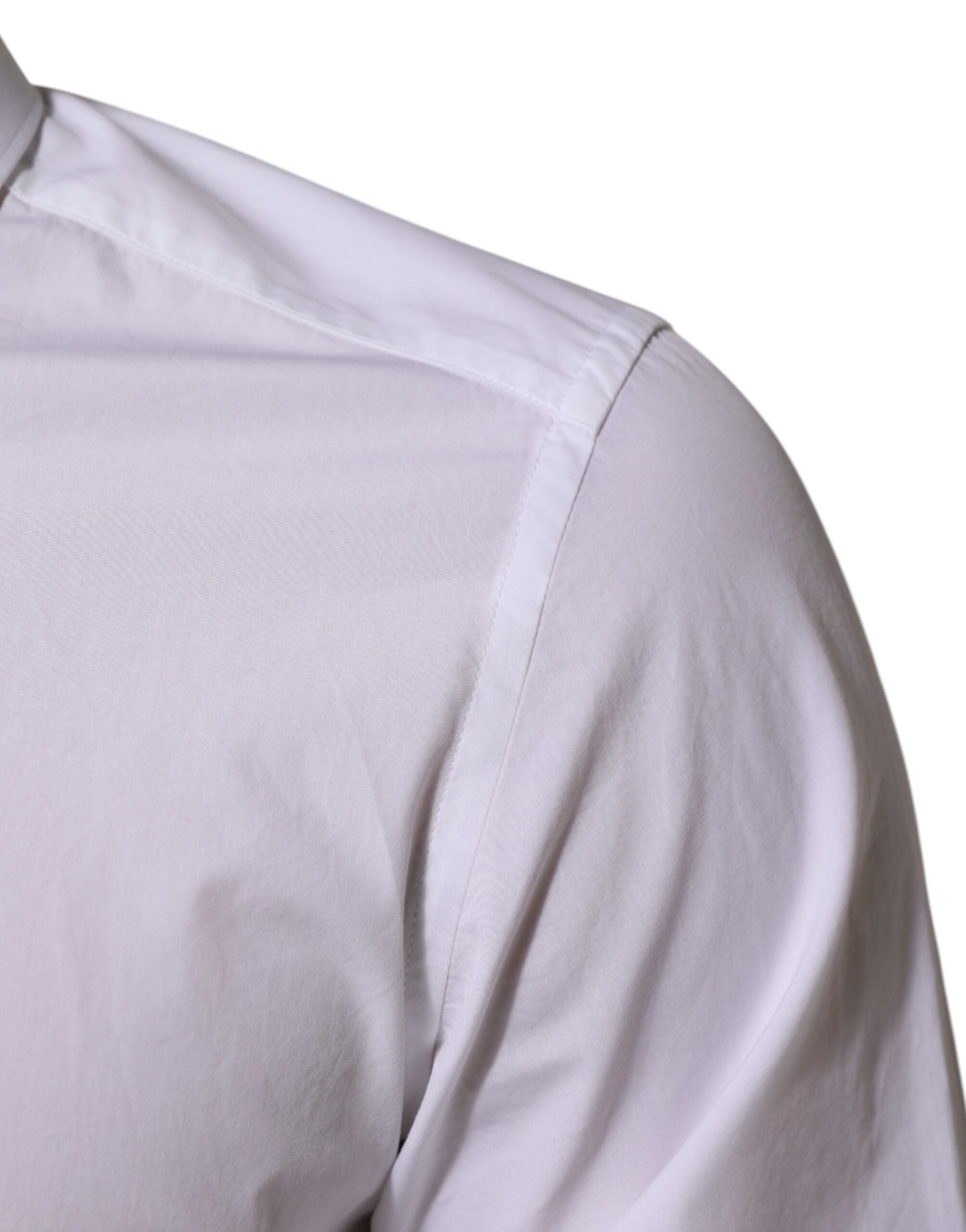 Dolce & Gabbana White Cotton MARTINI Men Formal Dress Shirt Dolce & Gabbana