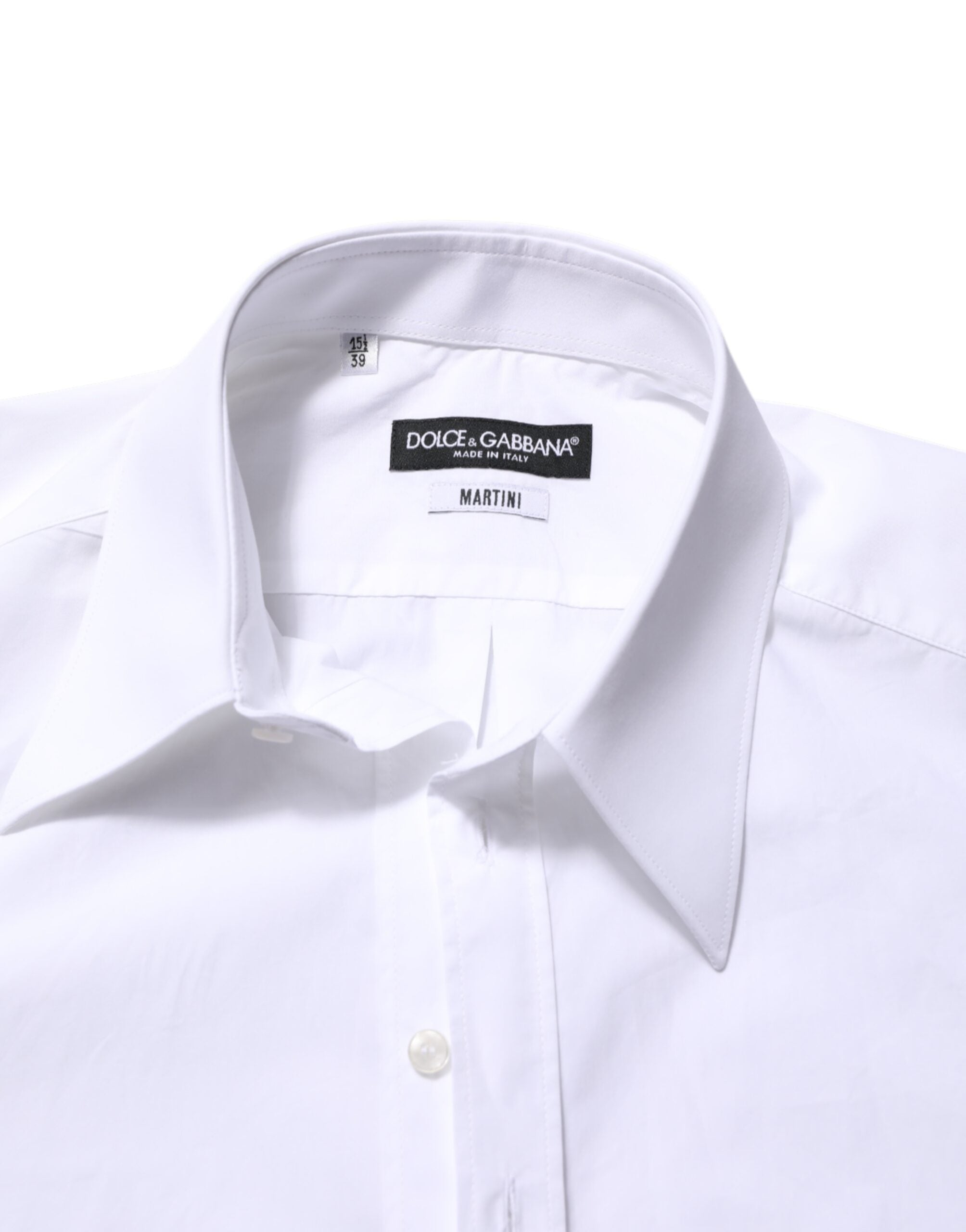 Dolce & Gabbana White Cotton MARTINI Men Formal Dress Shirt Dolce & Gabbana