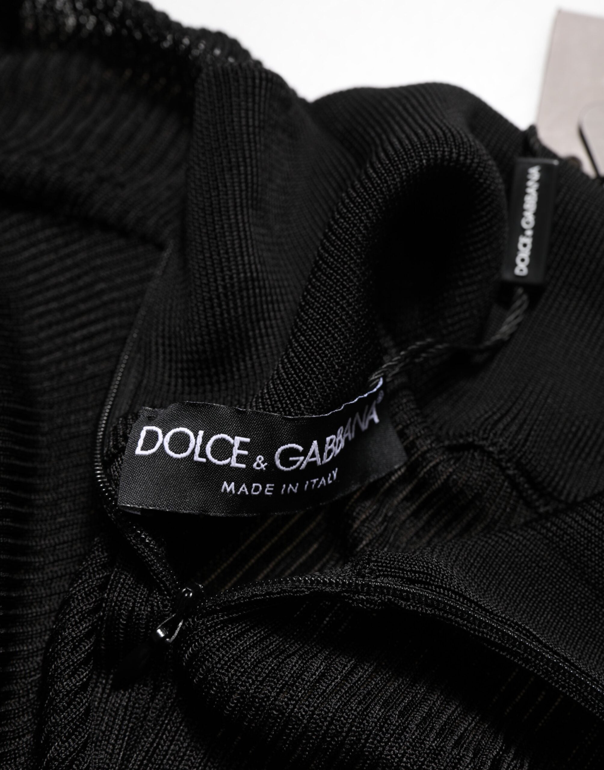 Dolce & Gabbana Black Viscose Turtle Neck Pullover Sweater Dolce & Gabbana
