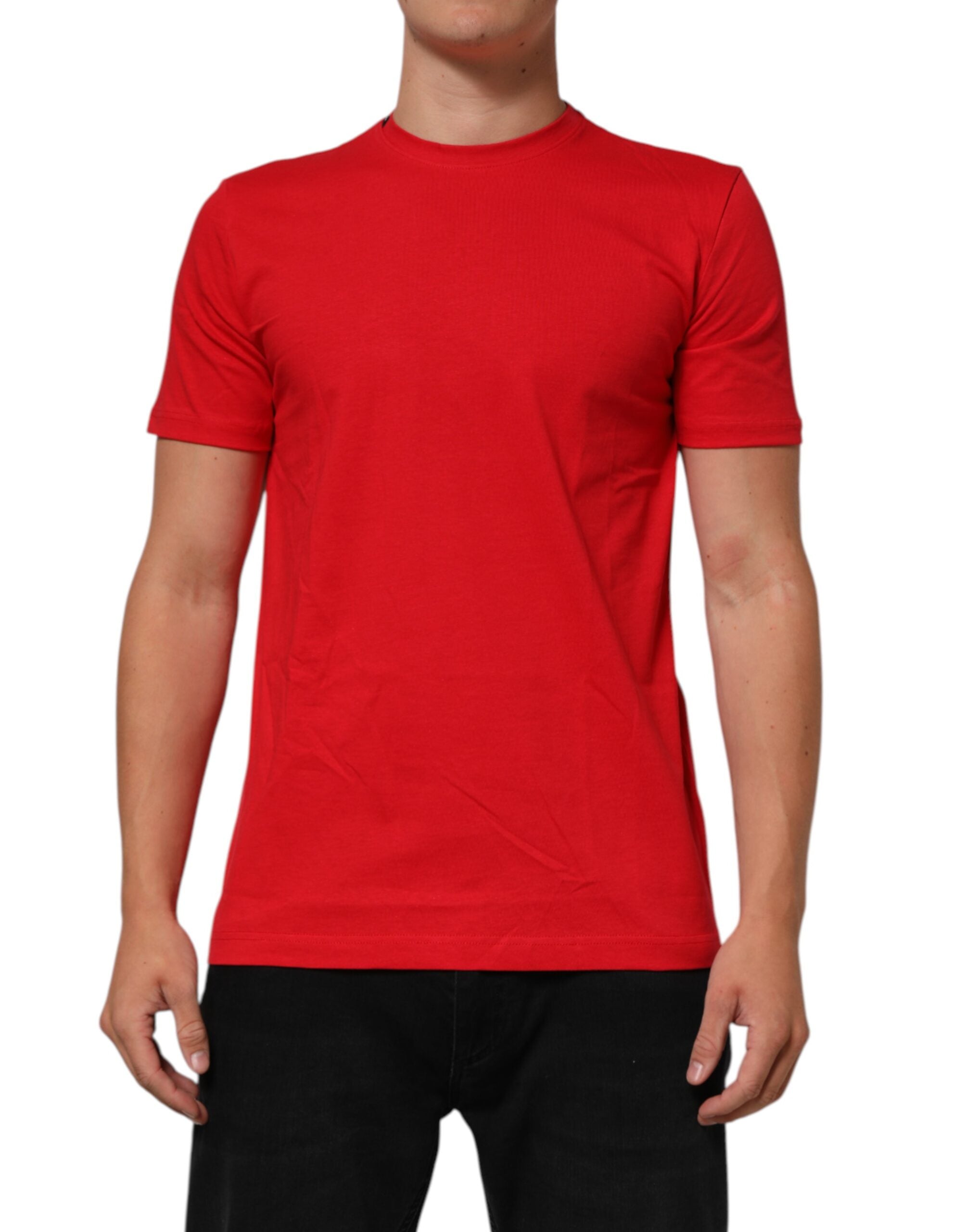 Dolce & Gabbana Red Goodluck 2023 Cotton Crew Neck T-shirt Dolce & Gabbana