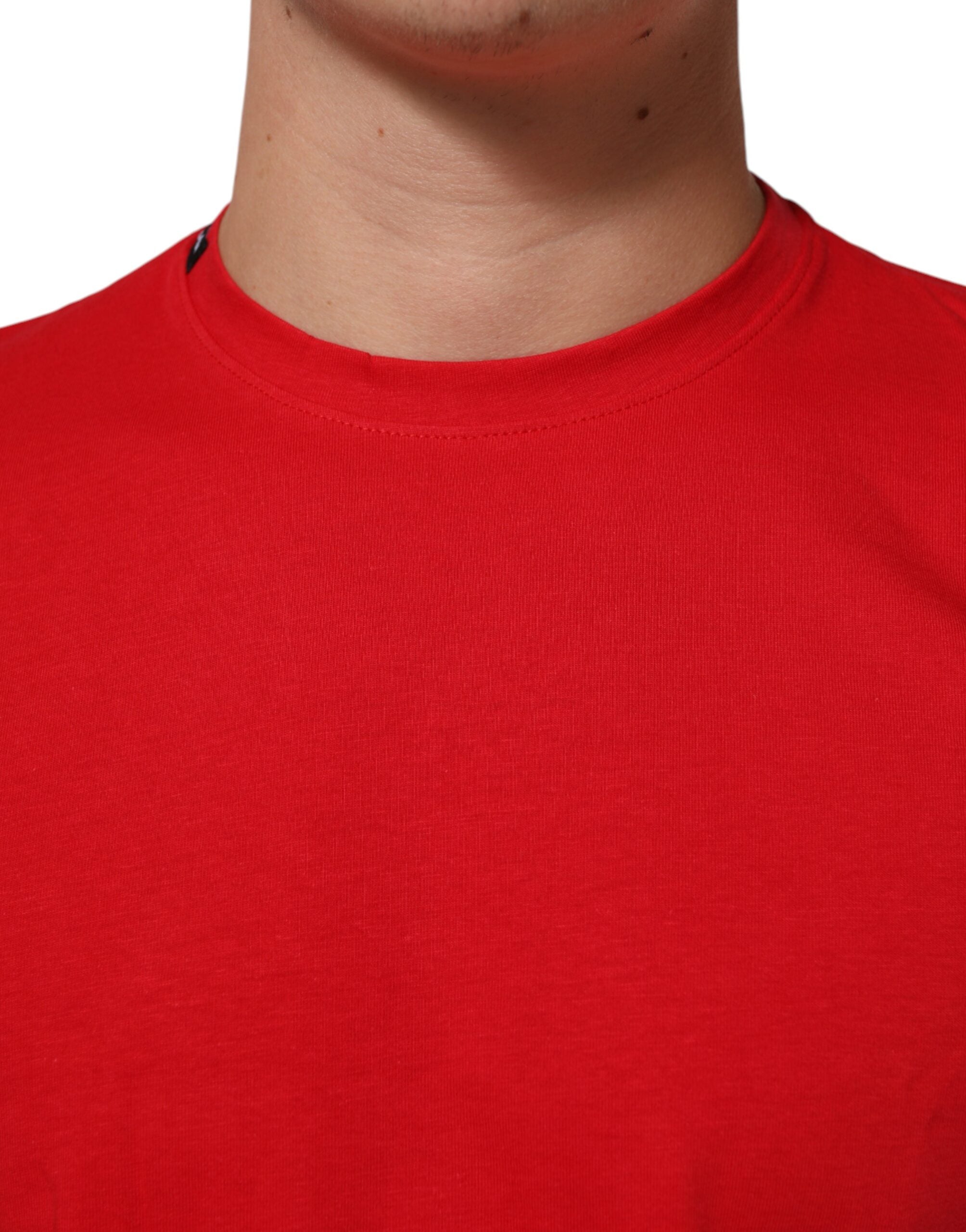 Dolce & Gabbana Red Goodluck 2023 Cotton Crew Neck T-shirt Dolce & Gabbana