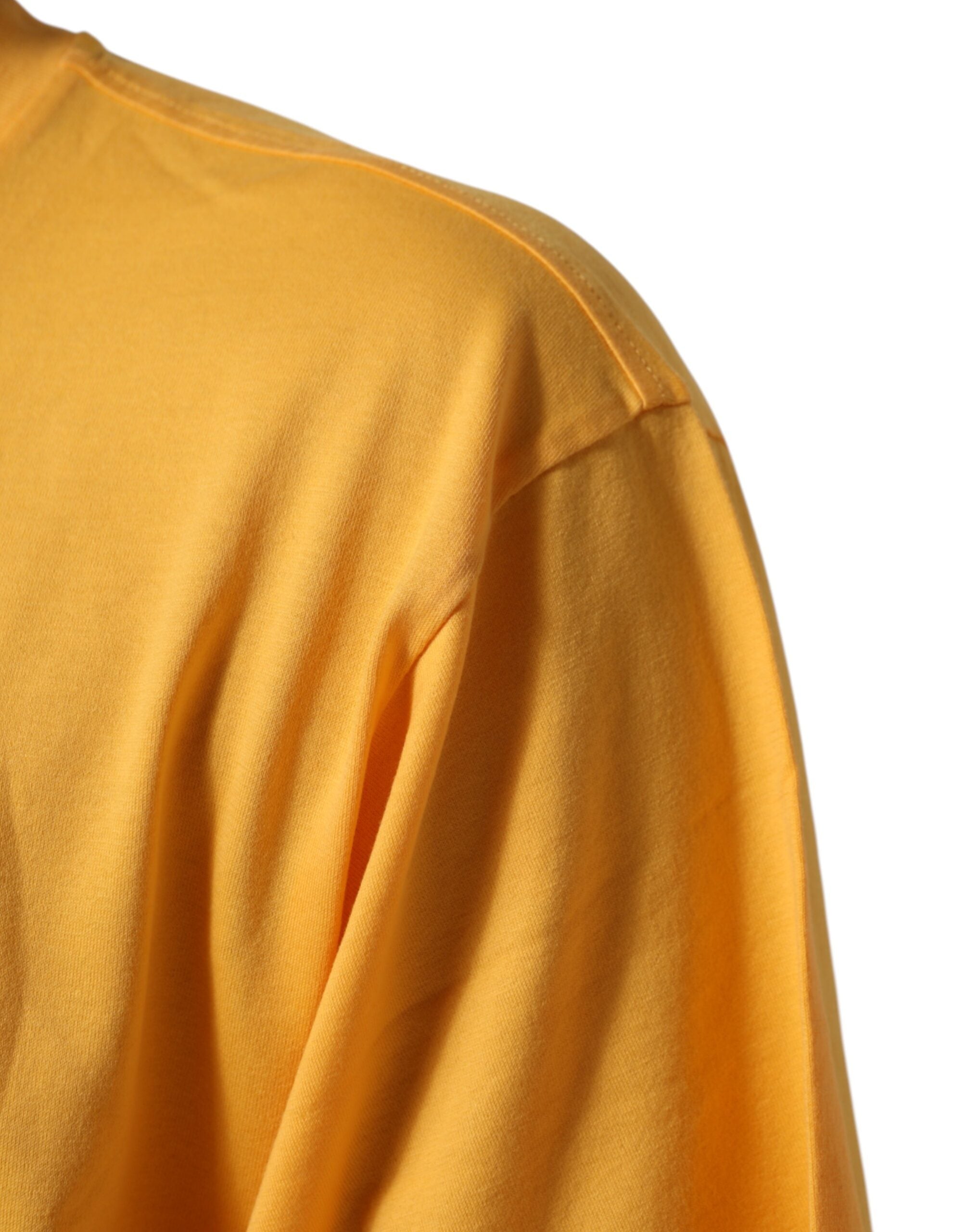 Dolce & Gabbana Yellow Secret Graden Floral Cotton CrewNeck T-shirt Dolce & Gabbana