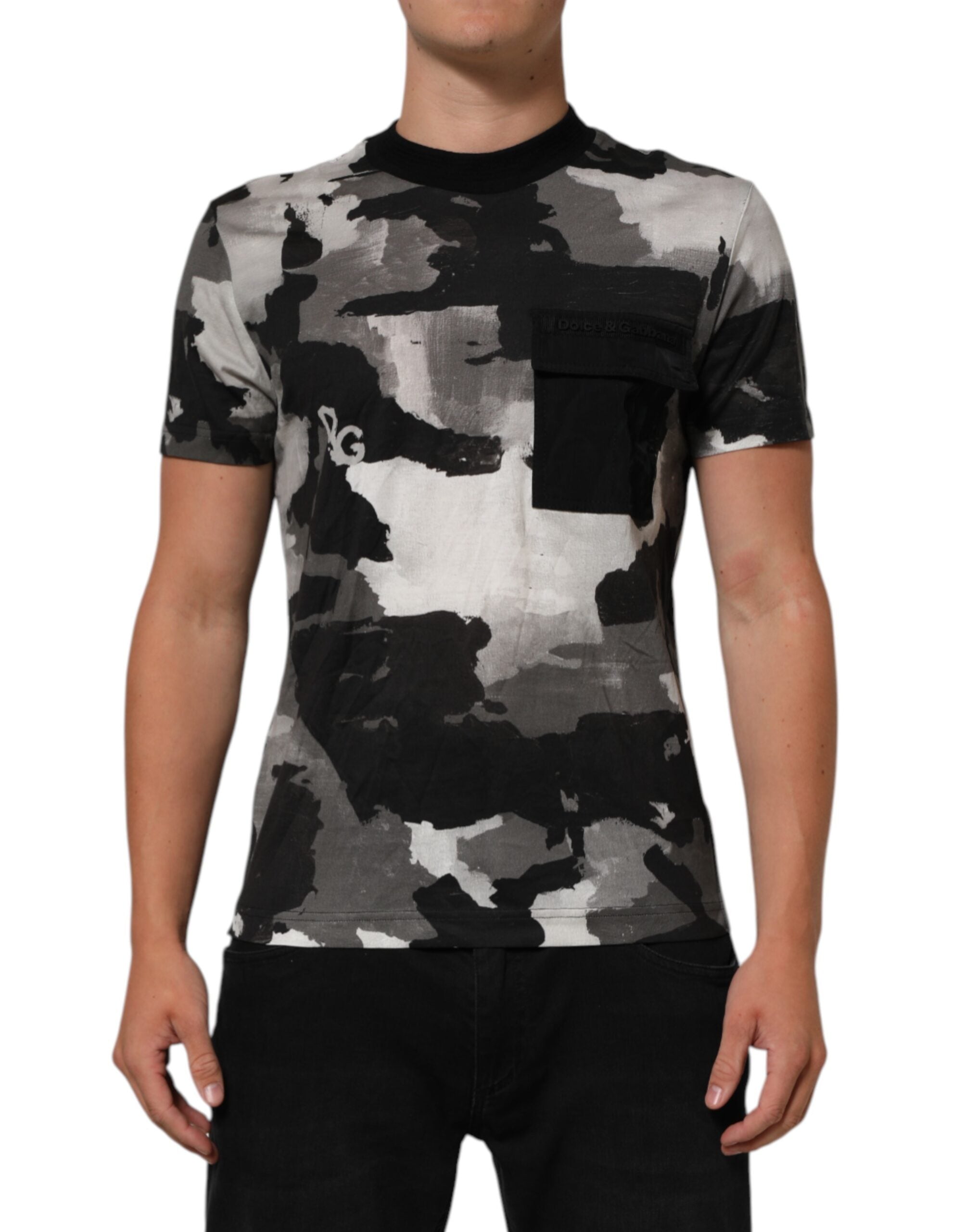 Dolce & Gabbana Multicolor Camouflage Men Short Sleeves T-shirt Dolce & Gabbana
