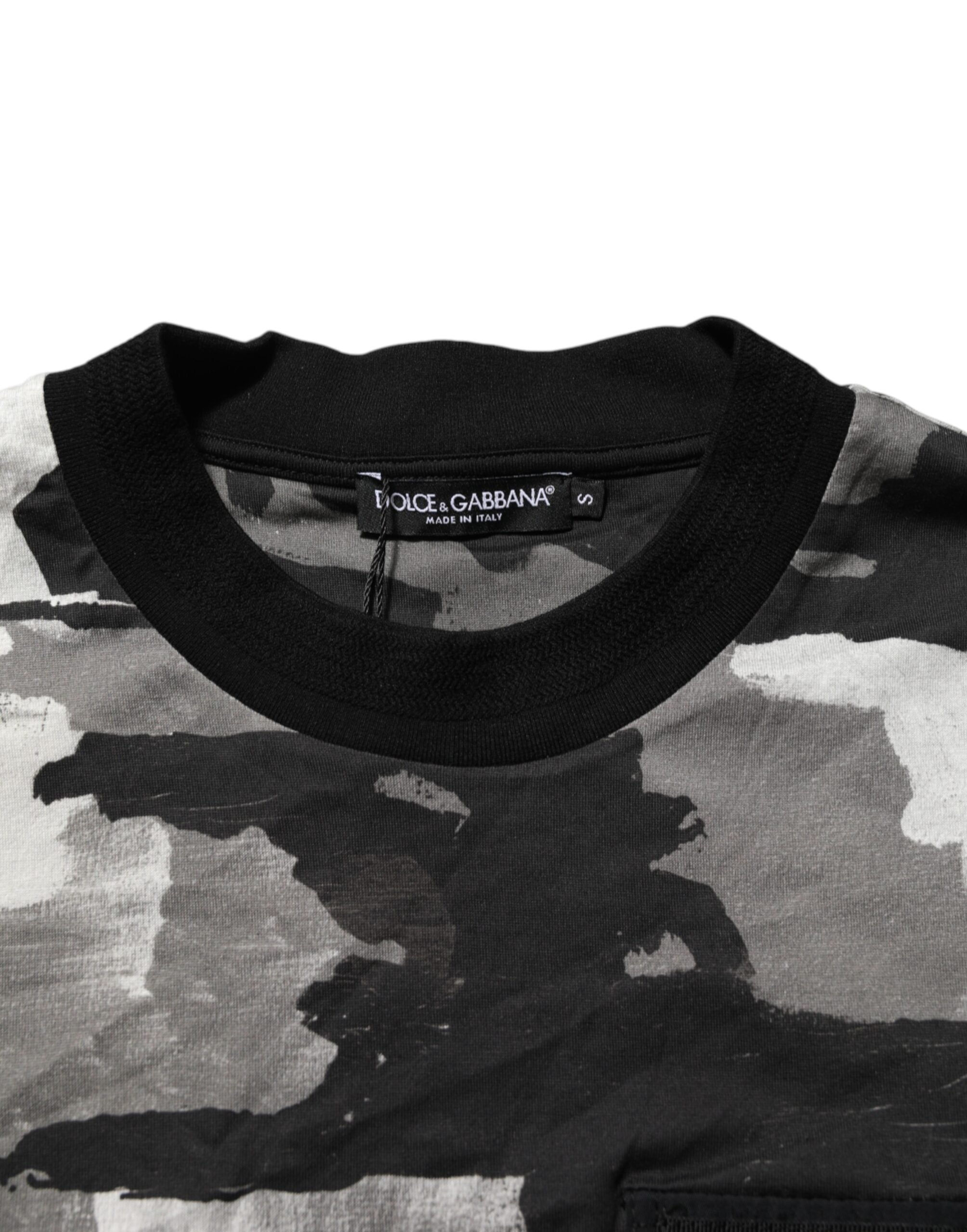 Dolce & Gabbana Multicolor Camouflage Men Short Sleeves T-shirt Dolce & Gabbana