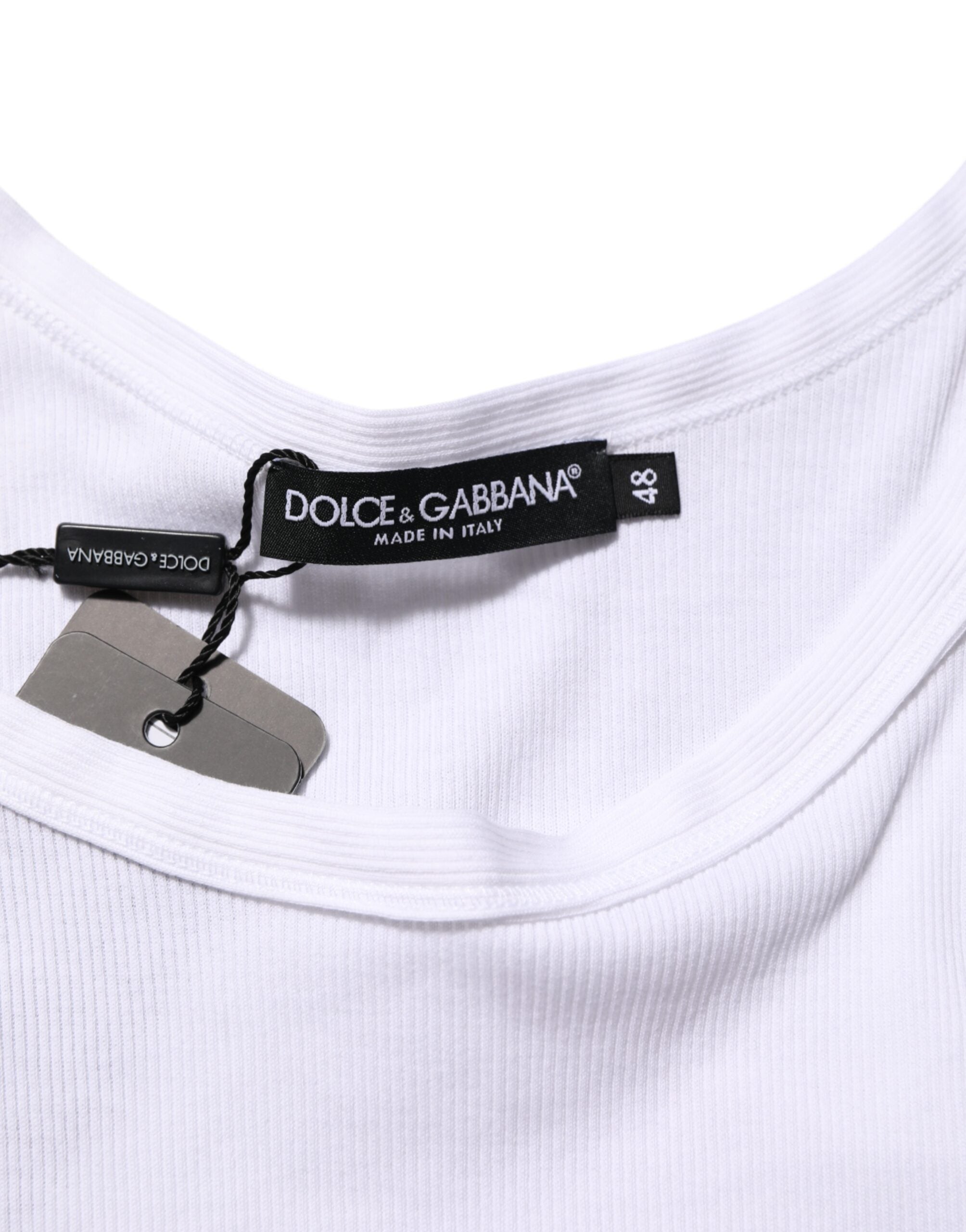 Dolce & Gabbana White Sleeveless Round Neck Tank Top T-shirt Dolce & Gabbana
