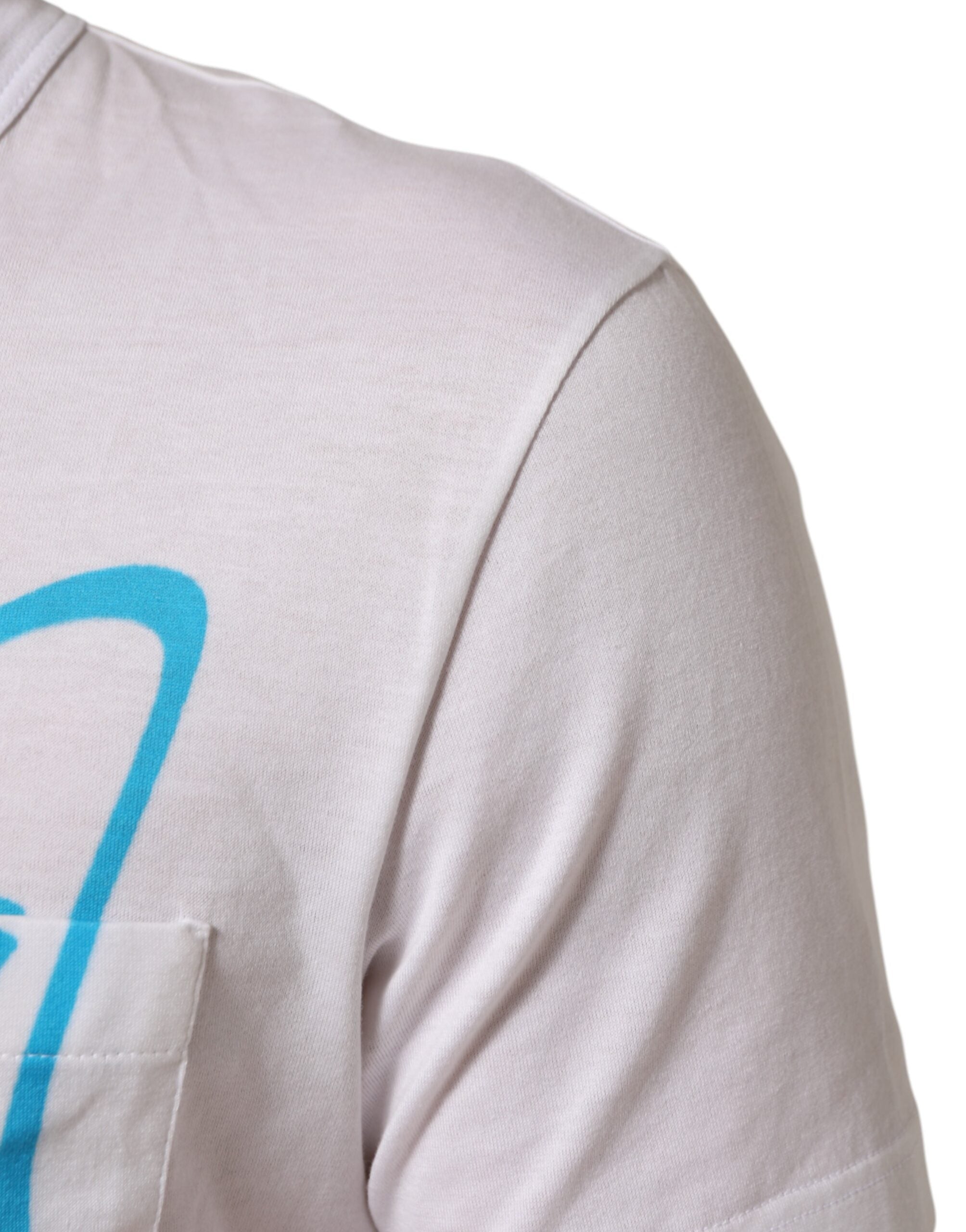 Dolce & Gabbana White Graphic Print Cotton Crew Neck T-shirt Dolce & Gabbana