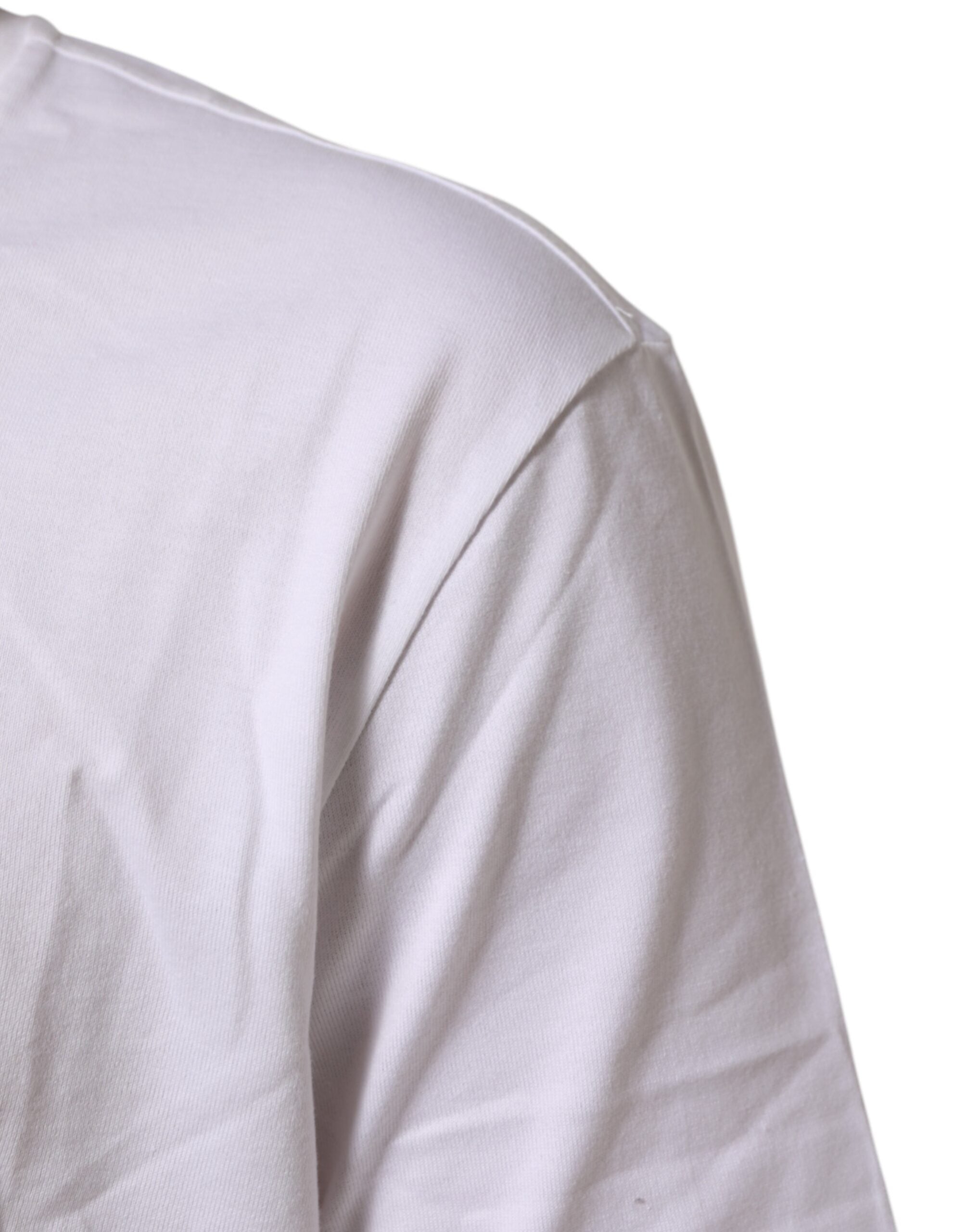 Dolce & Gabbana White Cotton Crew Neck Short Sleeves T-shirt Dolce & Gabbana