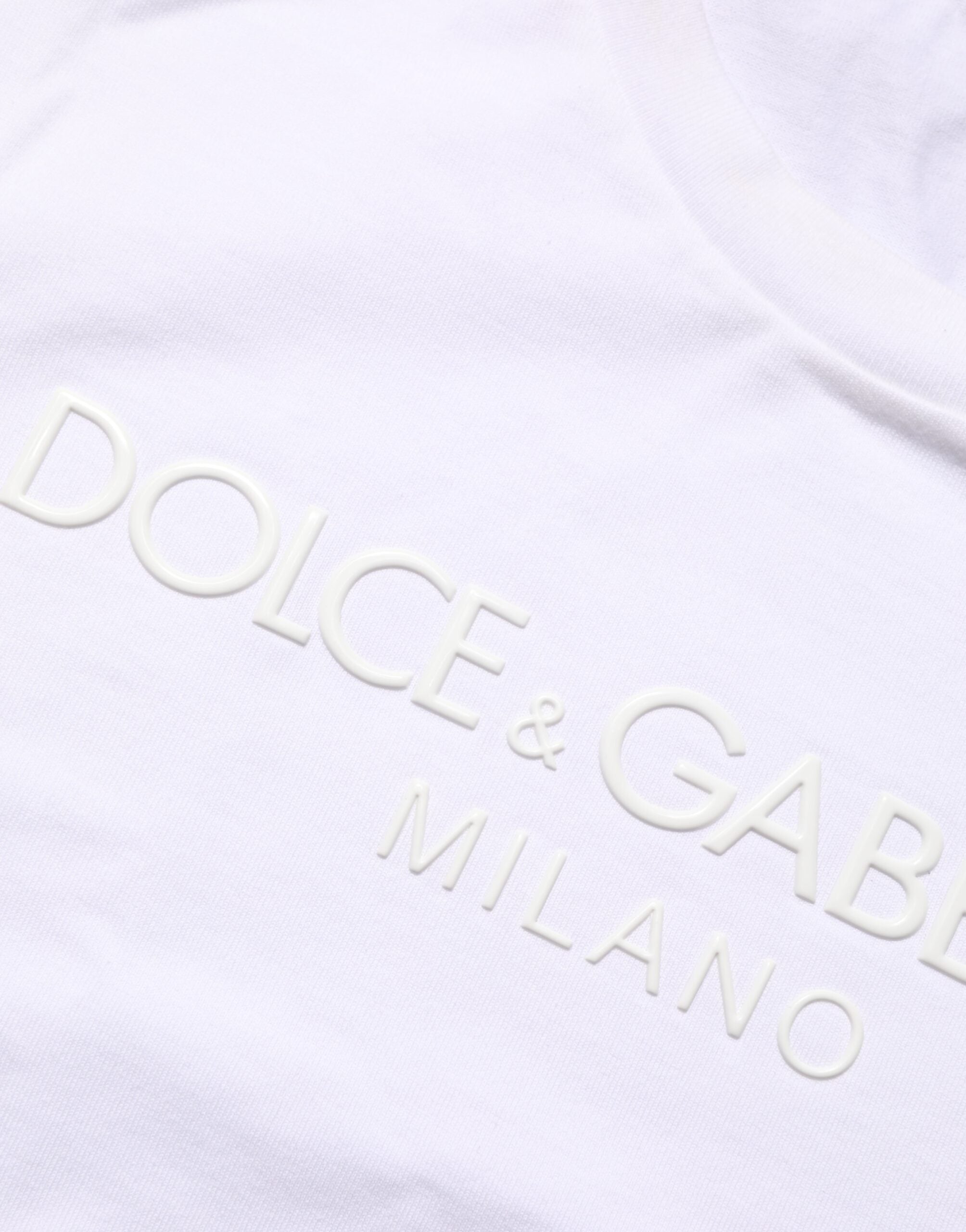 Dolce & Gabbana White Cotton Crew Neck Short Sleeves T-shirt Dolce & Gabbana