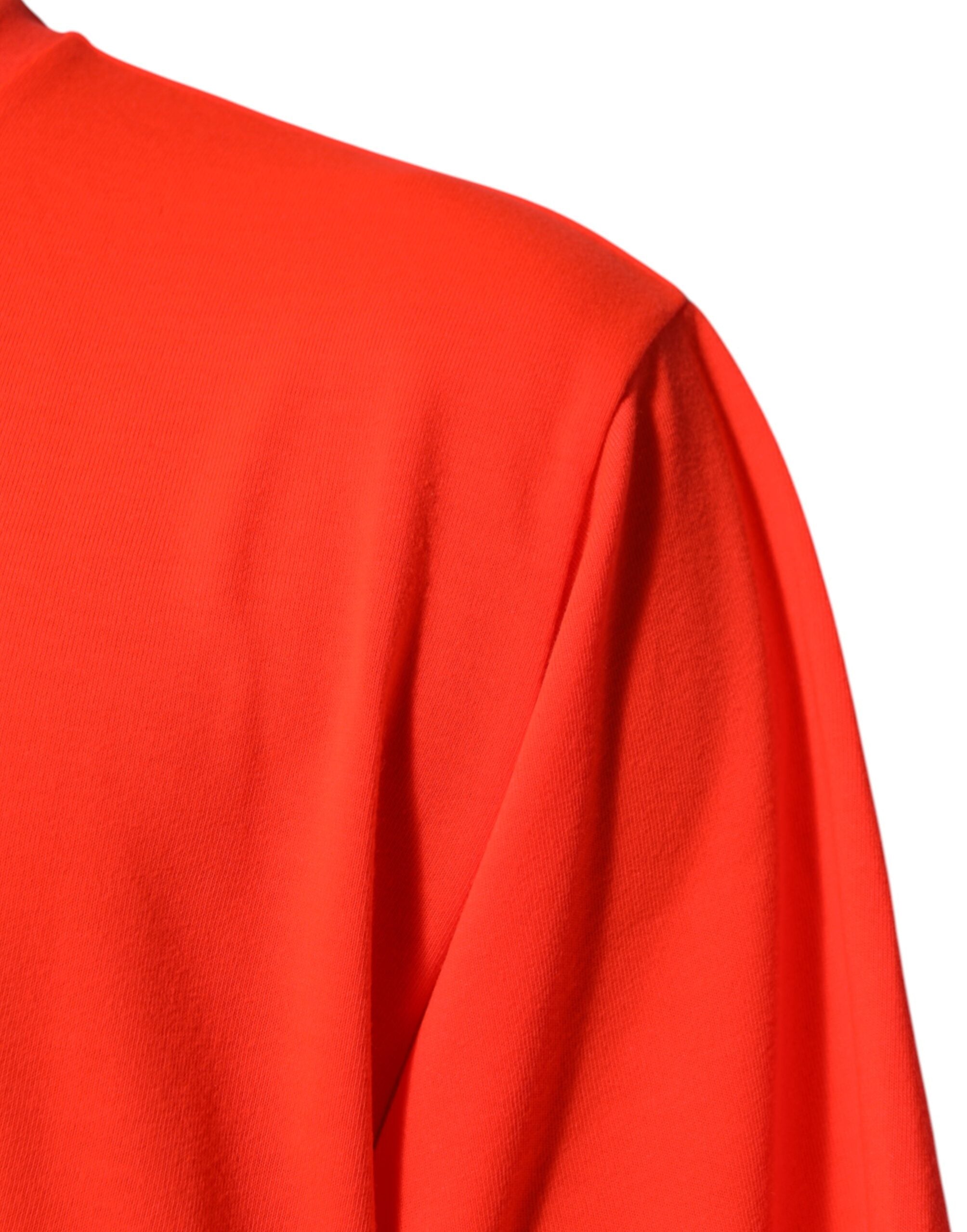 Dolce & Gabbana Neon Orange Polyester Men Crew Neck T-shirt Dolce & Gabbana