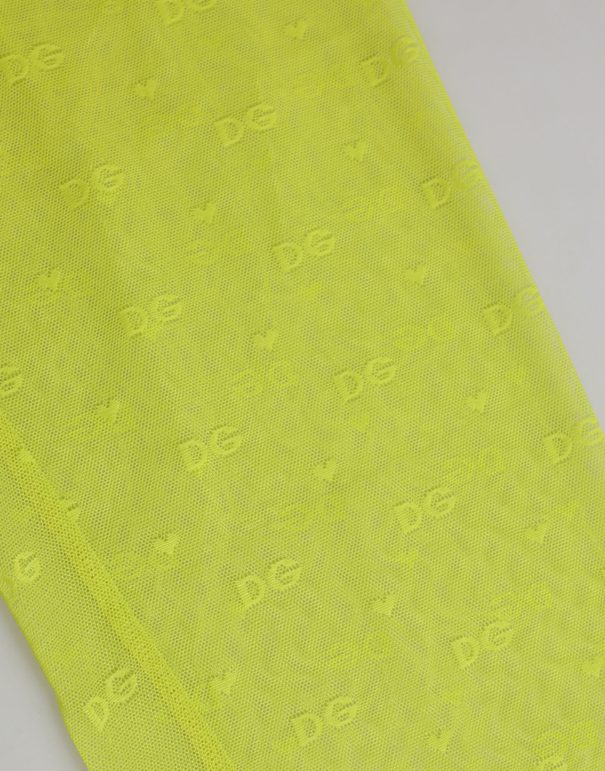 Dolce & Gabbana Neon Green Nylon Logo Lace Leggings Pants Underwear Dolce & Gabbana