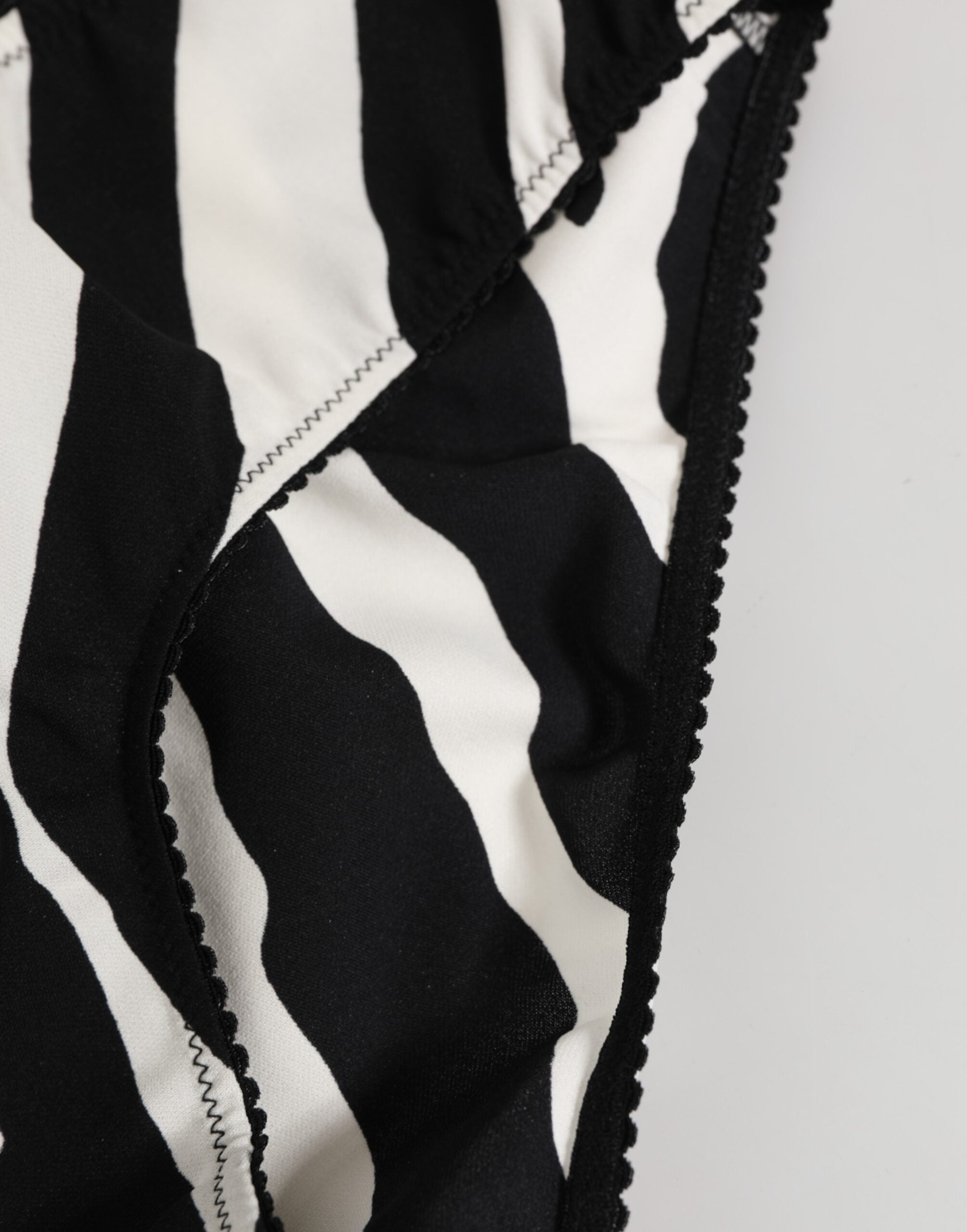 Dolce & Gabbana Black White Zebra Print Slip Briefs Underwear Dolce & Gabbana