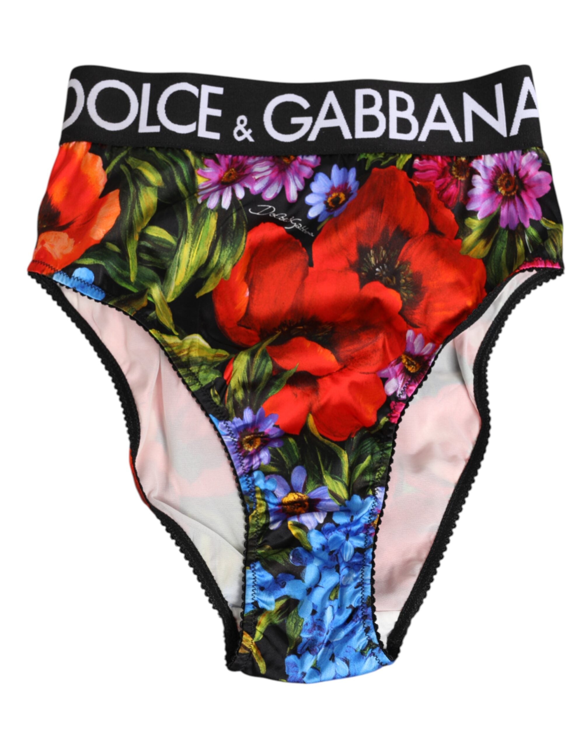 Dolce & Gabbana Multicolor Floral Print High Waist Panty Underwear Dolce & Gabbana