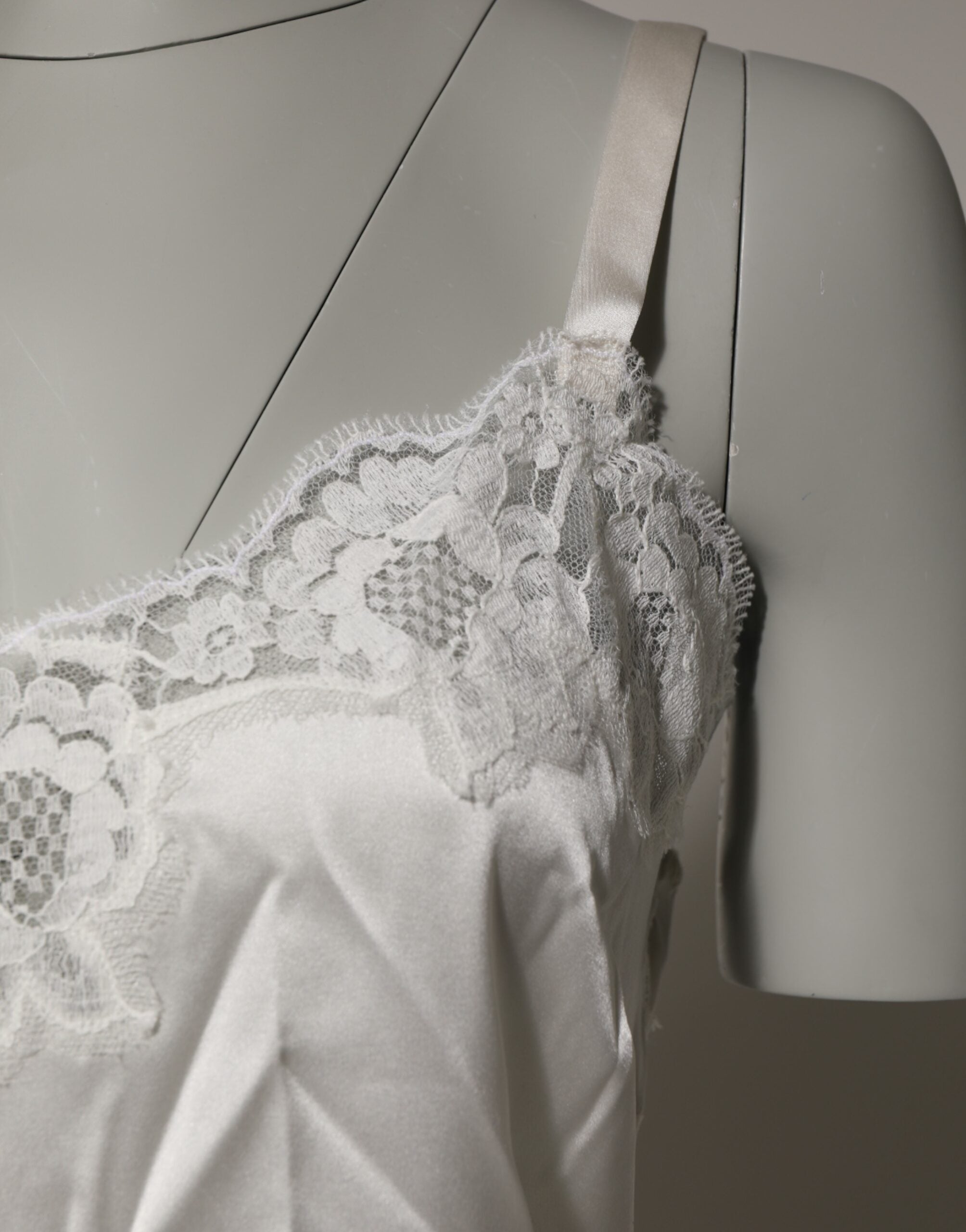 Dolce & Gabbana Off White Floral Lace Tank Lingerie Top Underwear Dolce & Gabbana