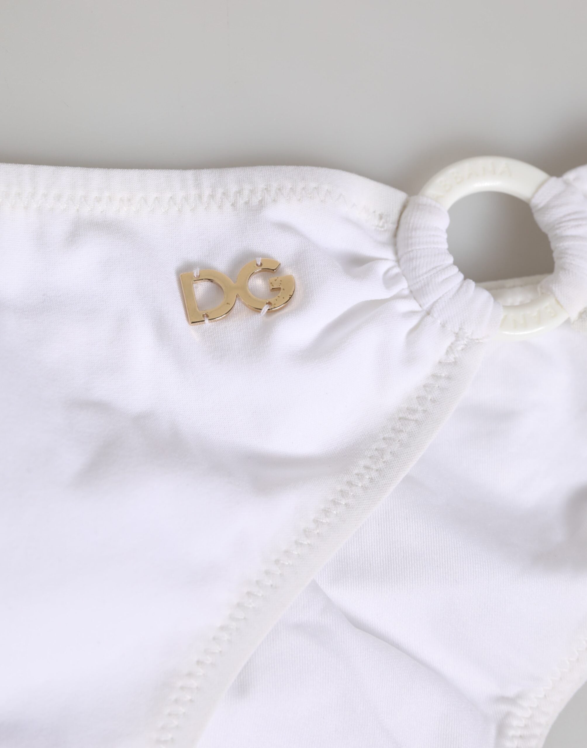 Dolce & Gabbana White Logo Swimsuit 2 Piece Top Bottom Swimwear Dolce & Gabbana