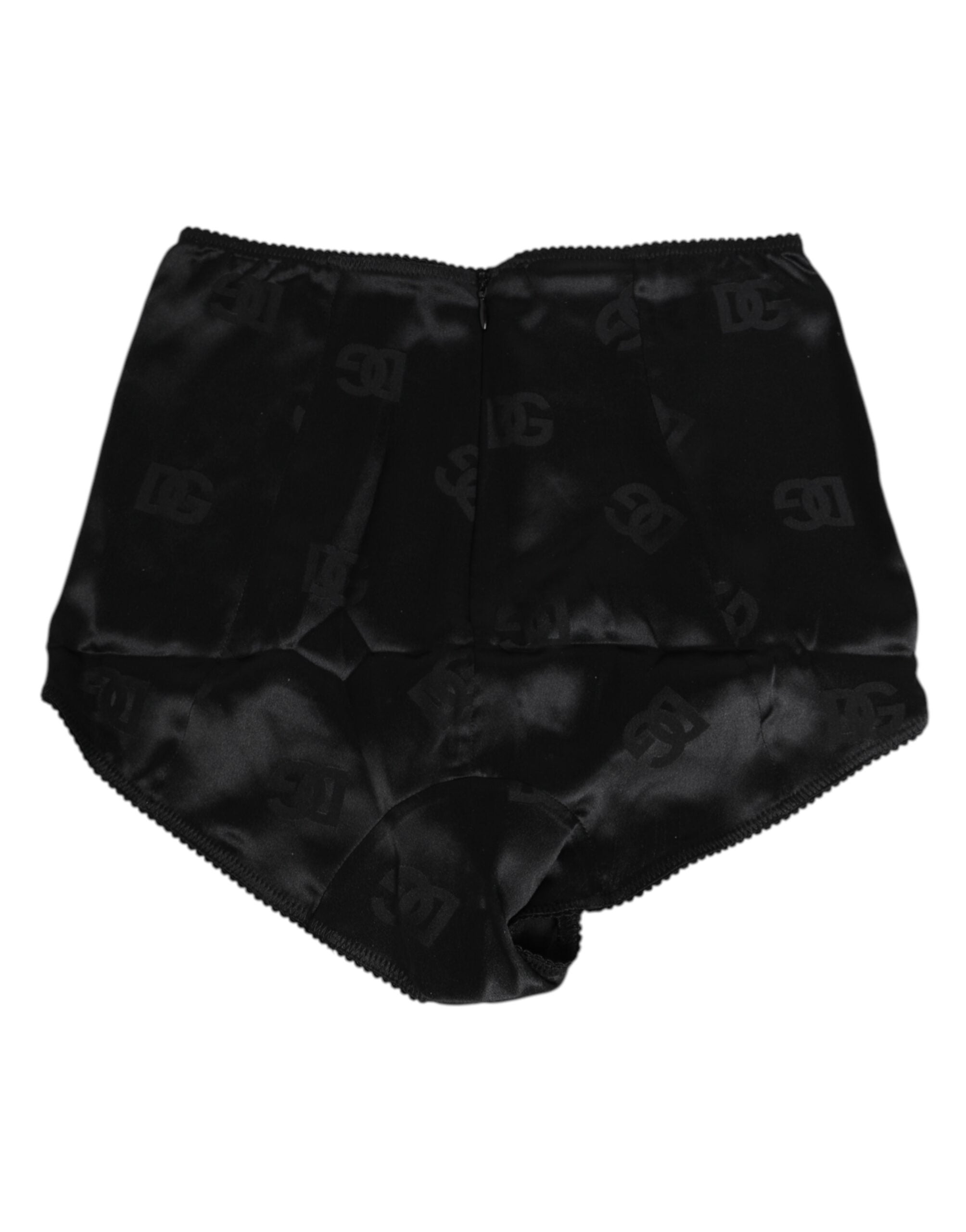 Dolce & Gabbana Black Silk Stretch High Waist Girdle Underwear Dolce & Gabbana