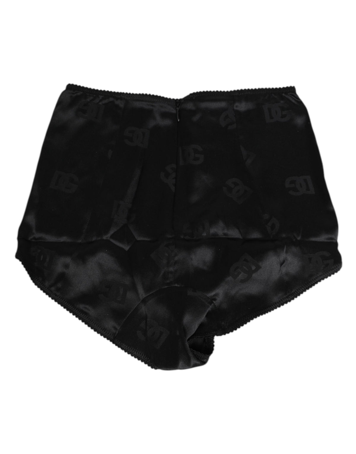 Dolce & Gabbana Black Silk Stretch High Waist Girdle Underwear