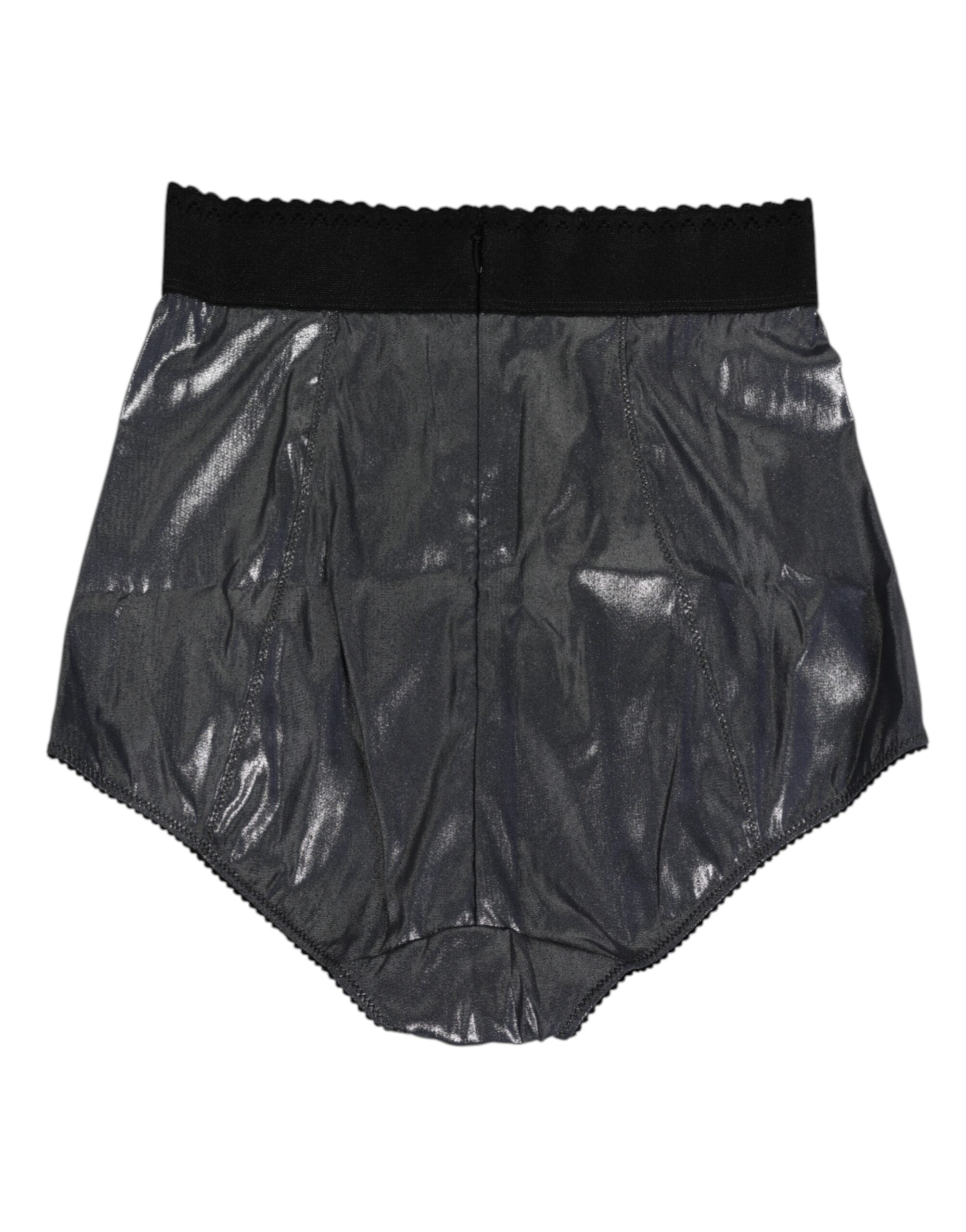 Dolce & Gabbana Gray Silk Stretch Slip Girdle Panty Underwear Dolce & Gabbana
