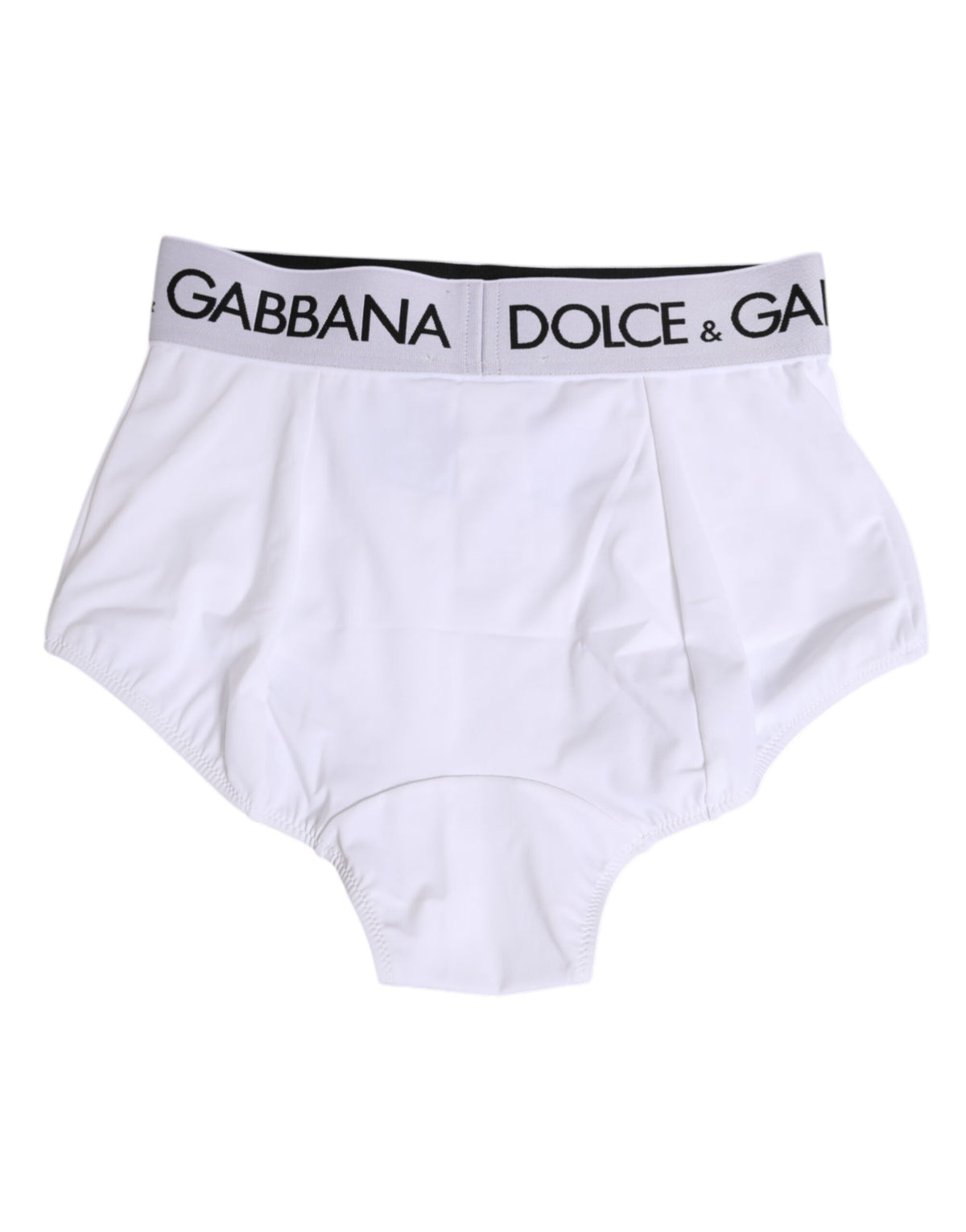 Dolce & Gabbana White Nylon Logo Waistband Coulotte Underwear