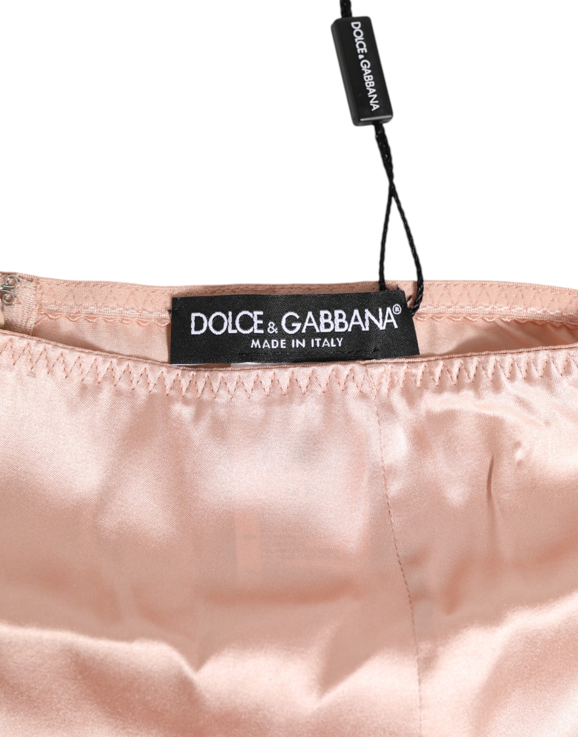 Dolce & Gabbana Pink Acetate High Waist Shorts Panty Underwear Dolce & Gabbana