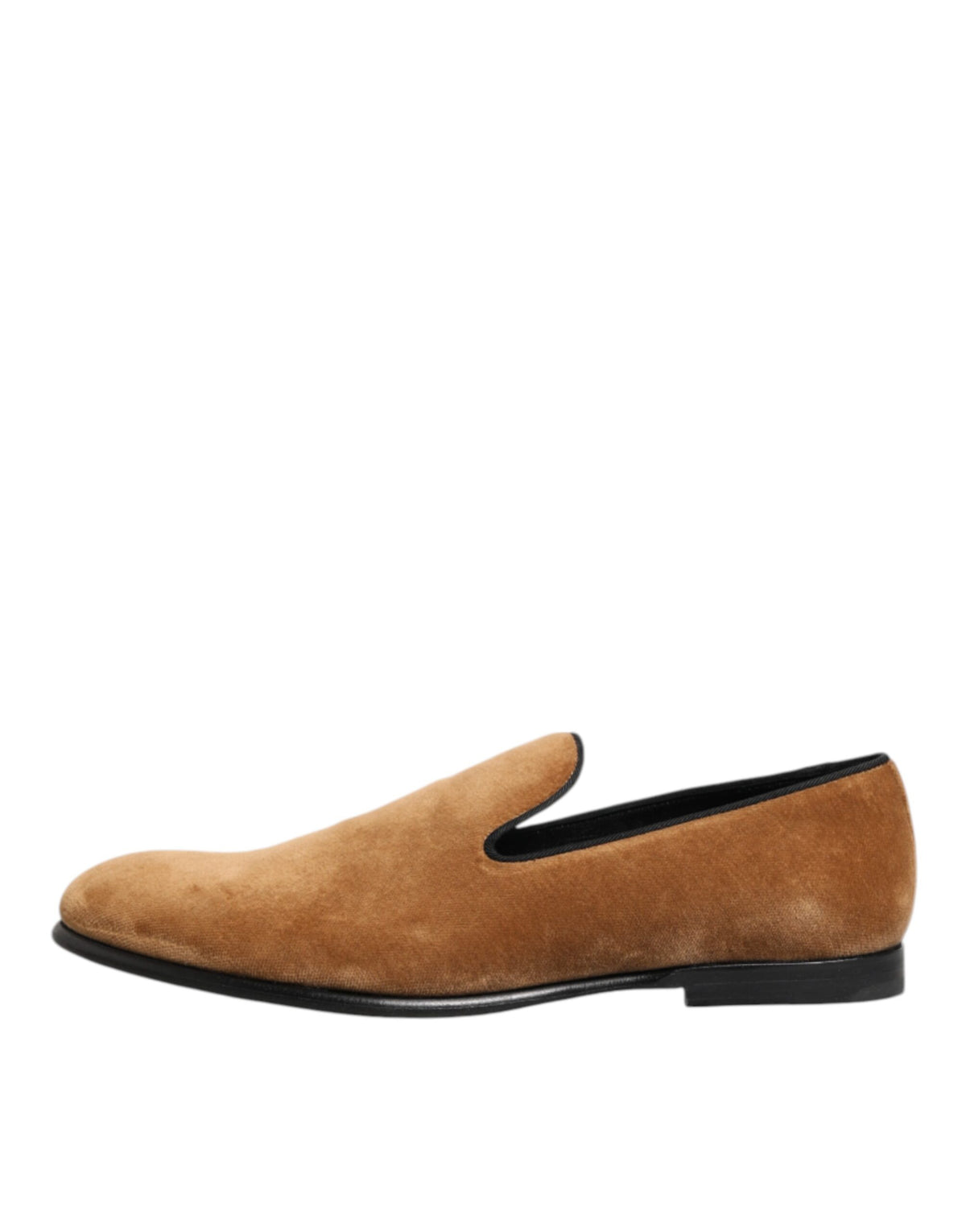 Dolce & Gabbana Brown Suede Slip On Men Loafers Formal Shoes