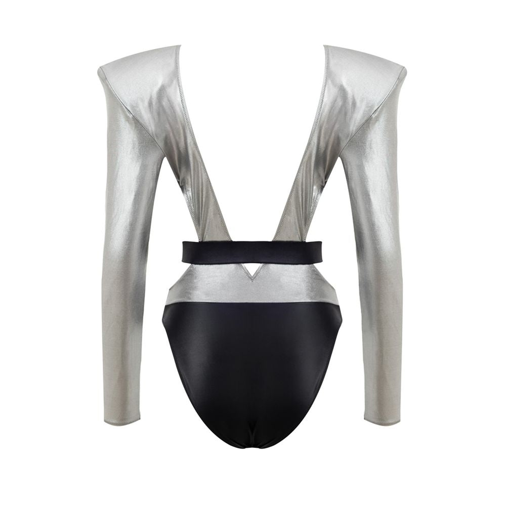 Dolce & Gabbana Gray Viscose One-Piece Swimsuit Dolce & Gabbana
