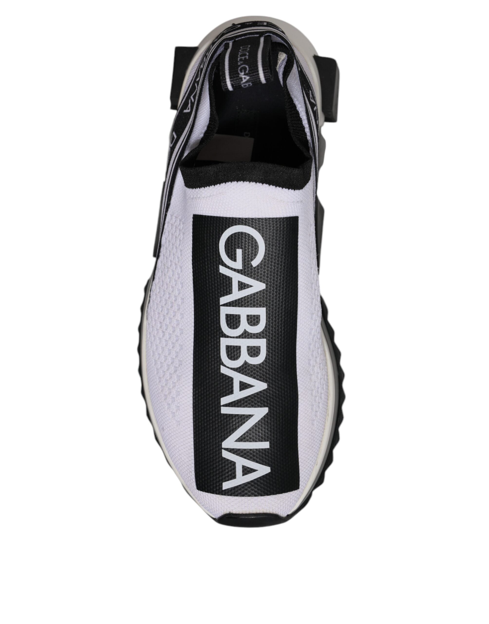 Dolce & Gabbana Black White Slip On Sorrento Sneakers Shoes Dolce & Gabbana