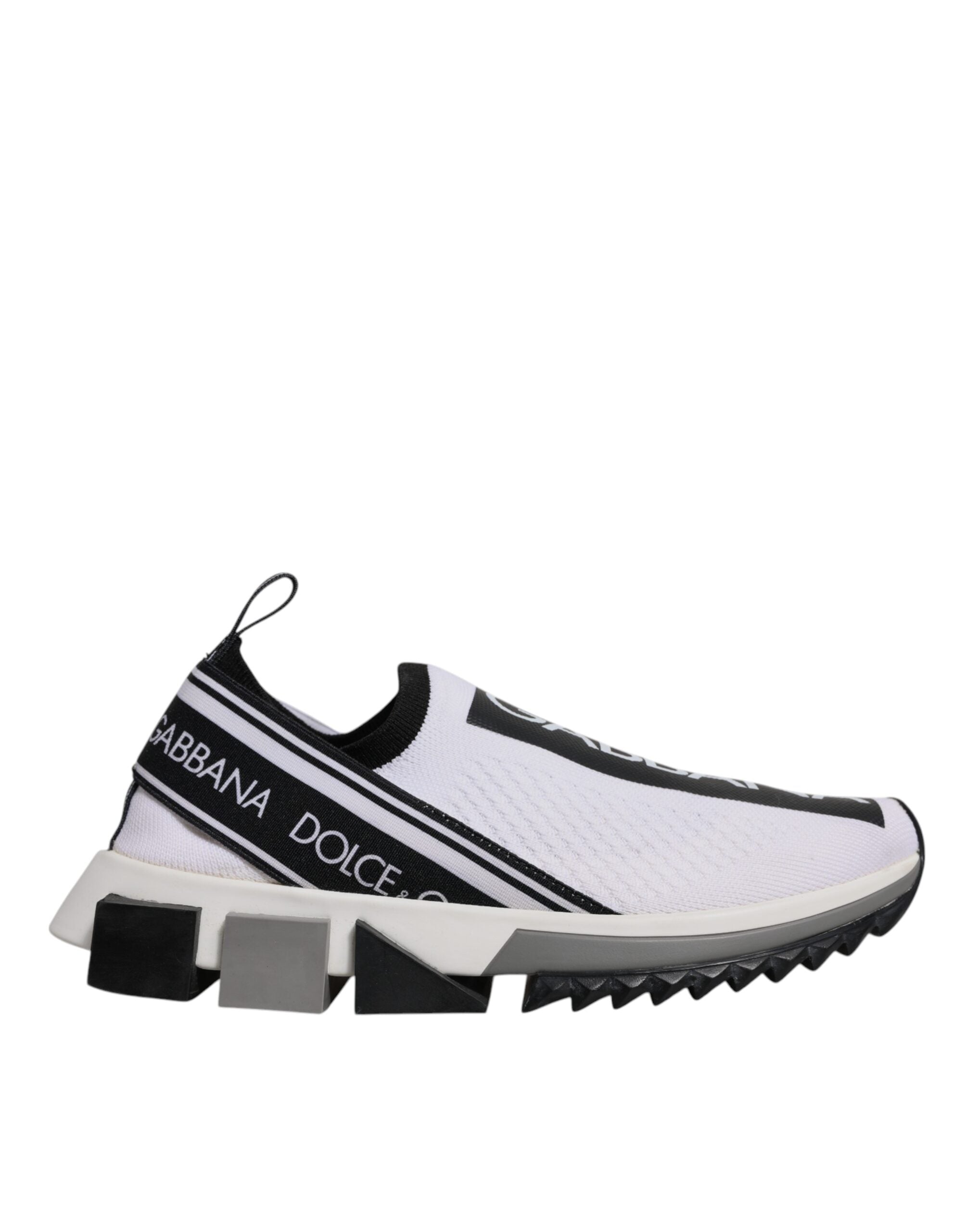 Dolce & Gabbana Black White Slip On Sorrento Sneakers Shoes Dolce & Gabbana