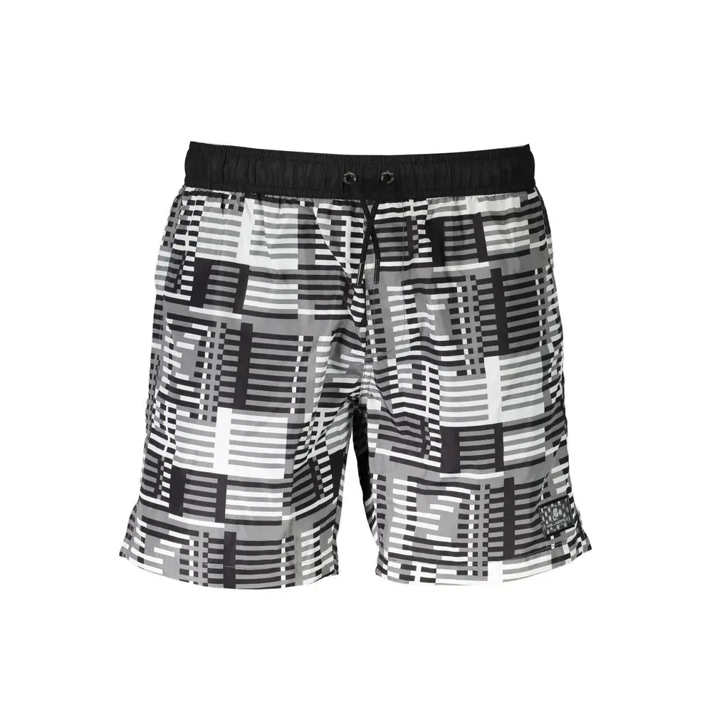 Karl Lagerfeld Black Polyester Men's Swim Boxer Karl Lagerfeld