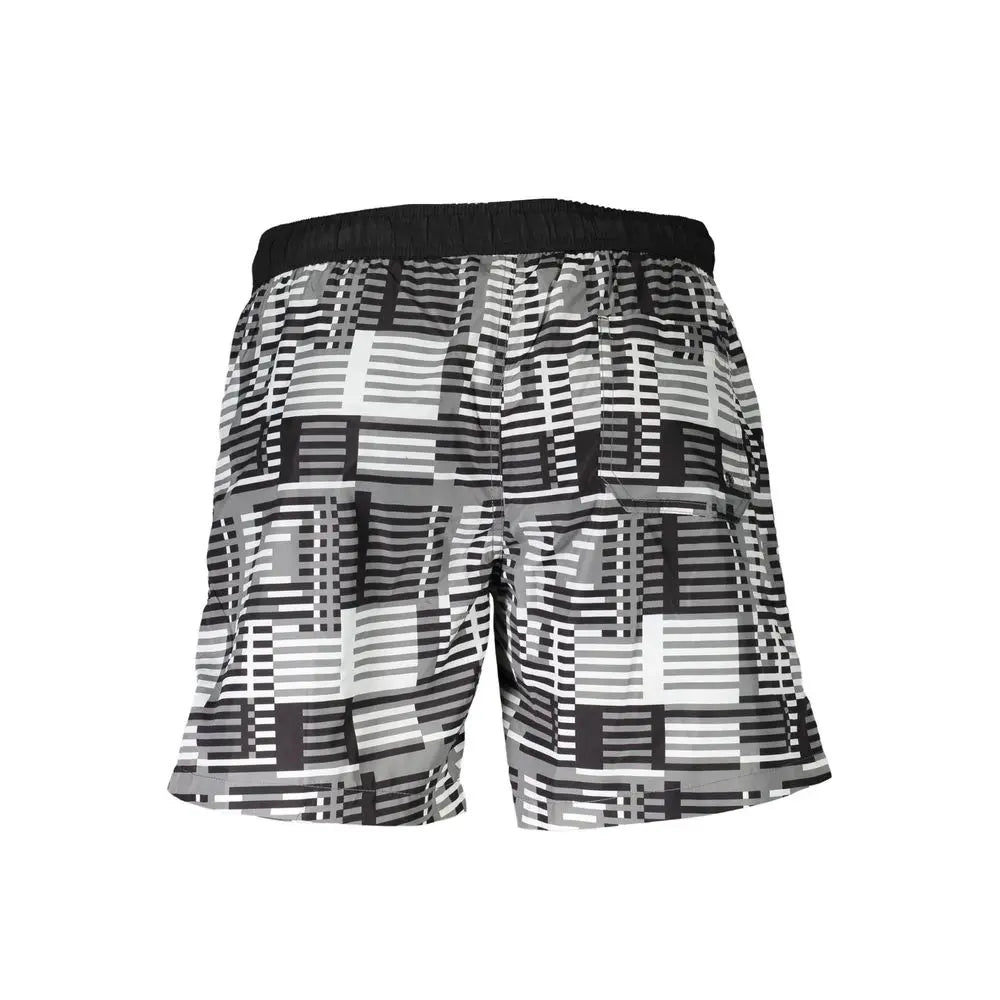 Karl Lagerfeld Black Polyester Men's Swim Boxer Karl Lagerfeld
