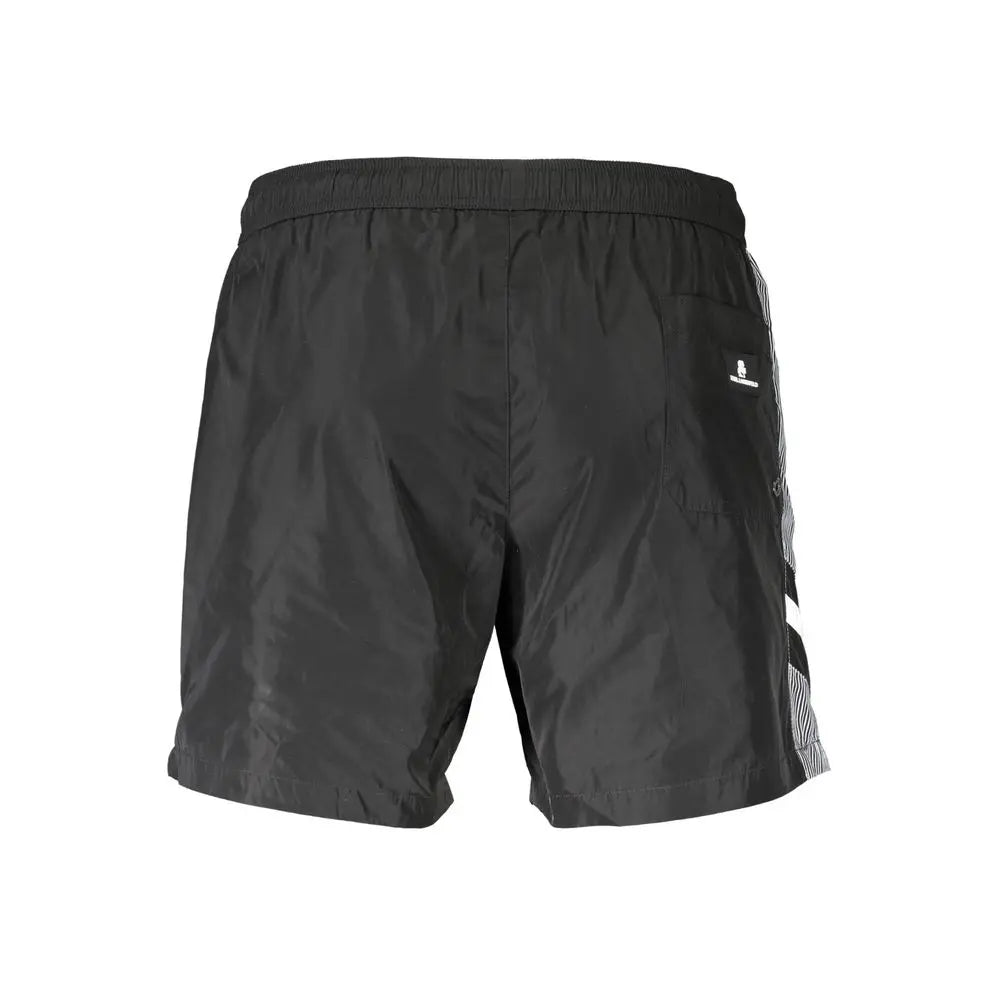 Karl Lagerfeld Nero Polyester Men's Swim Trunk Karl Lagerfeld