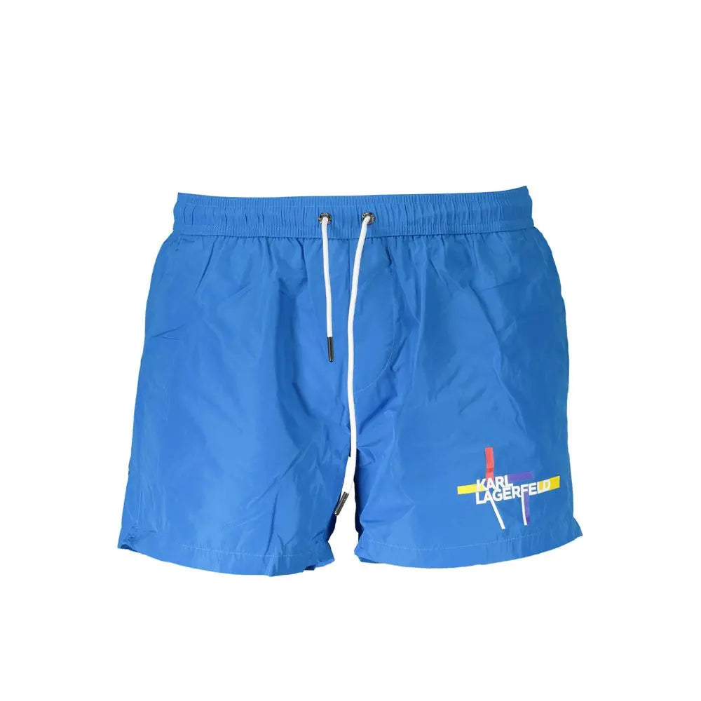 Karl Lagerfeld Azzurro Polyester Men's Swim Boxer Karl Lagerfeld