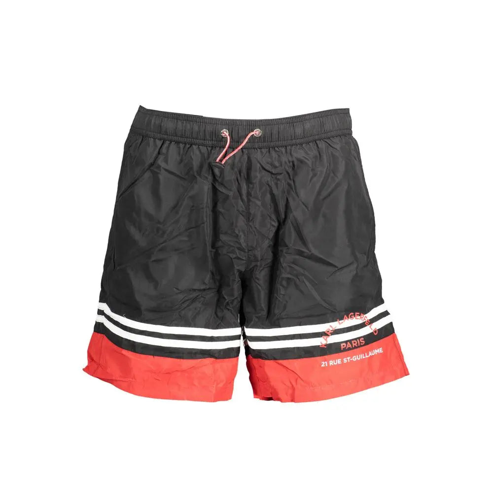 Karl Lagerfeld Black Polyester Mens Swim Boxer Karl Lagerfeld