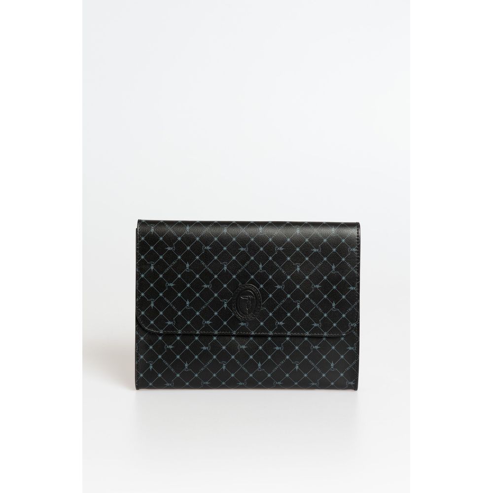 Trussardi Black Polyester Men Clutch Trussardi
