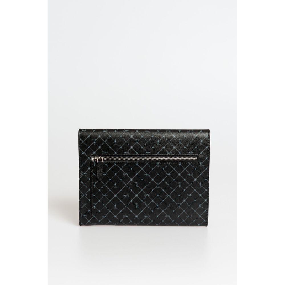 Trussardi Black Polyester Men Clutch Trussardi