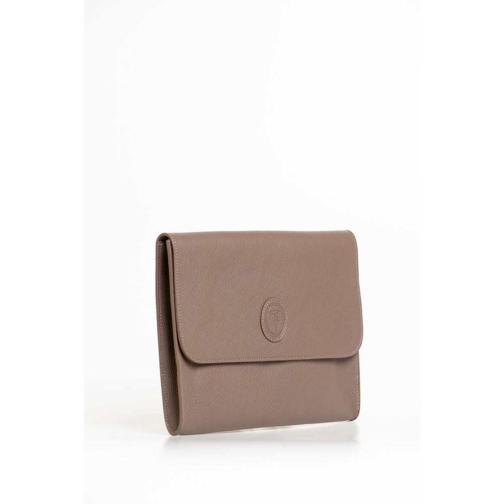 Trussardi Brown Polyester Men Clutch Trussardi