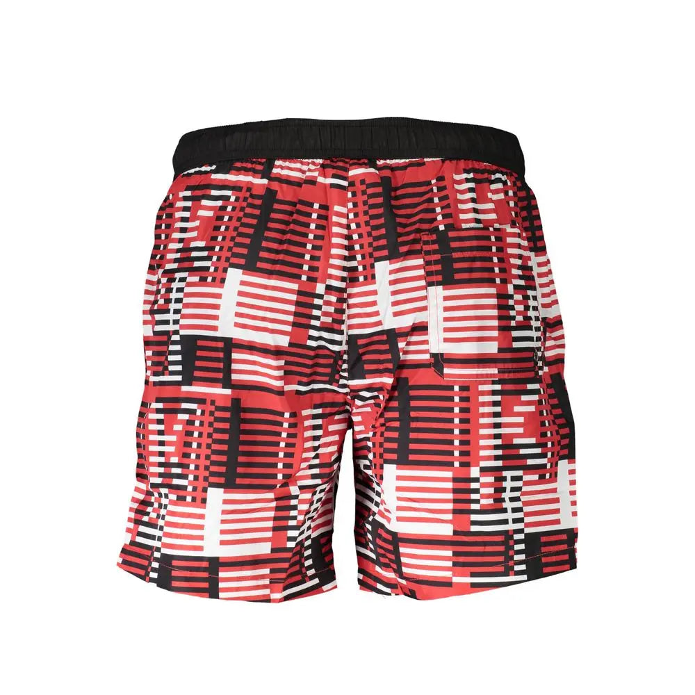 Karl Lagerfeld Rosso Polyester Men Swimming Boxer Karl Lagerfeld