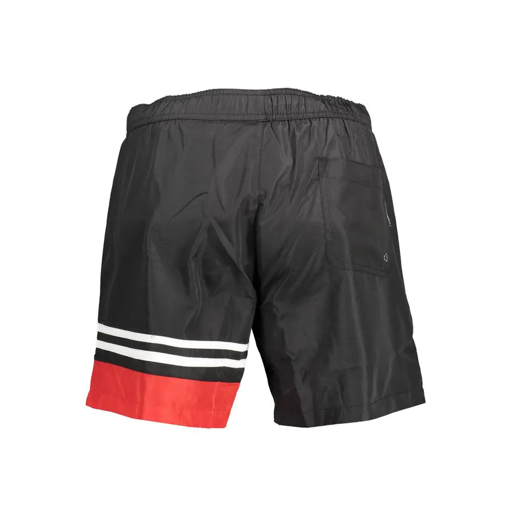 Karl Lagerfeld Black Polyester Men's Swim Boxer Karl Lagerfeld