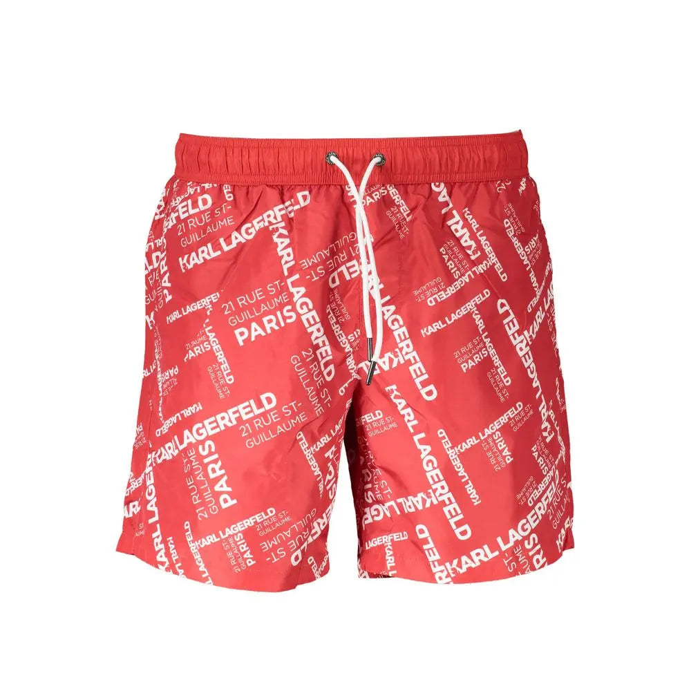 Karl Lagerfeld Rosso Polyester Men's Swim Boxer Karl Lagerfeld