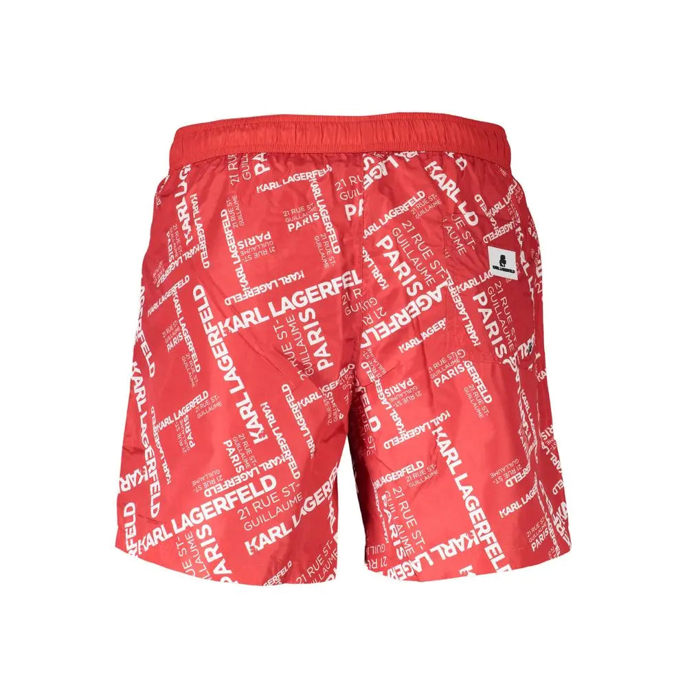 Karl Lagerfeld Rosso Polyester Men's Swim Boxer Karl Lagerfeld